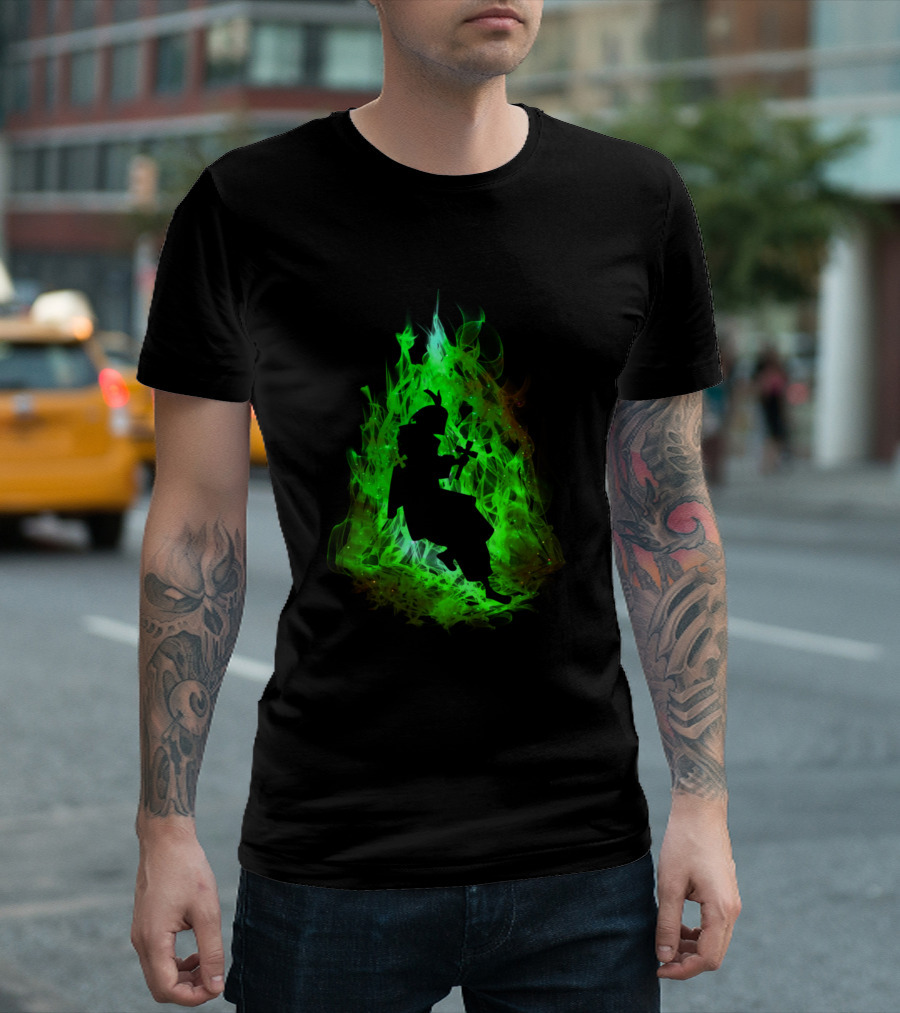 Fire Force Arthur Boyle Green Flames T-Shirt