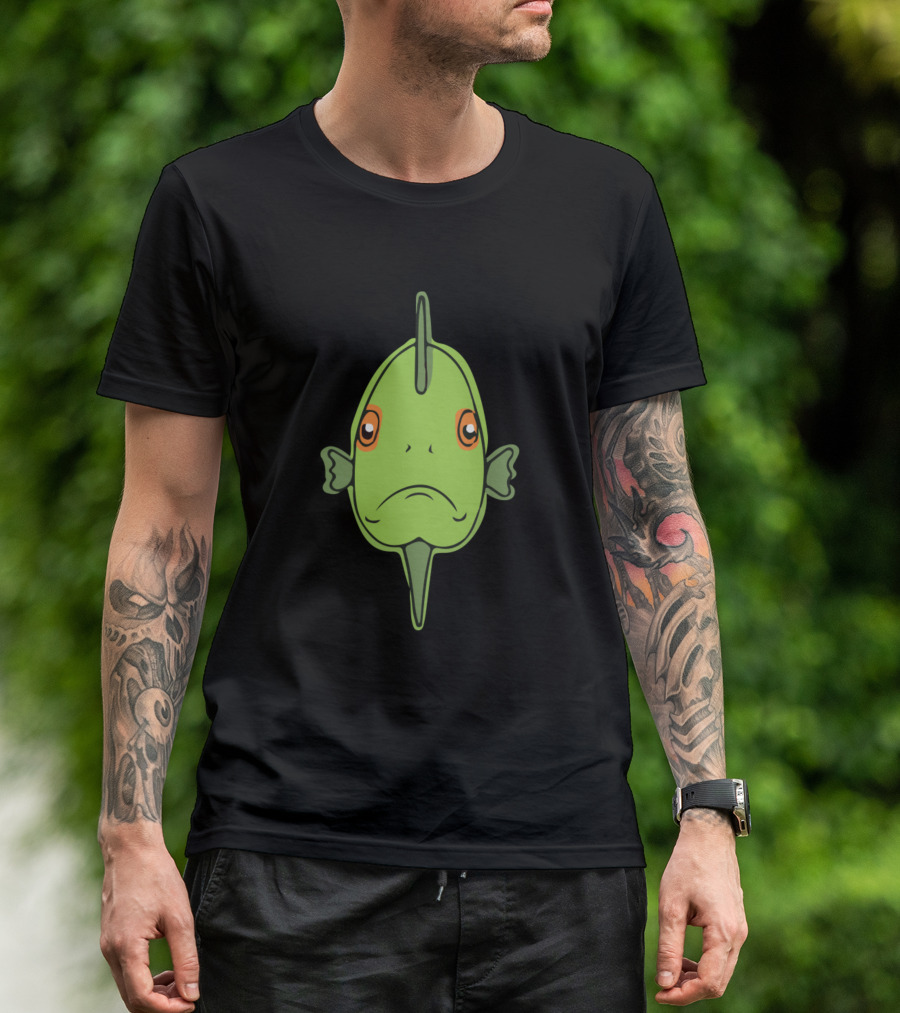 Green Fish Cartoon T-Shirt