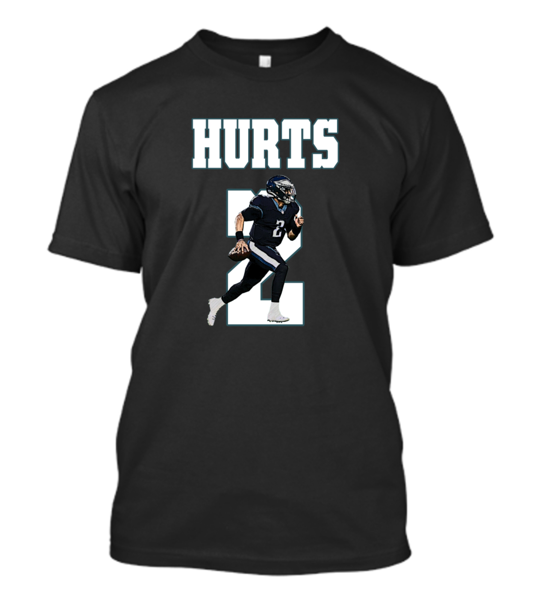 Hurts 1 Football Player In Philadelphia Green Uniform T-Shirt