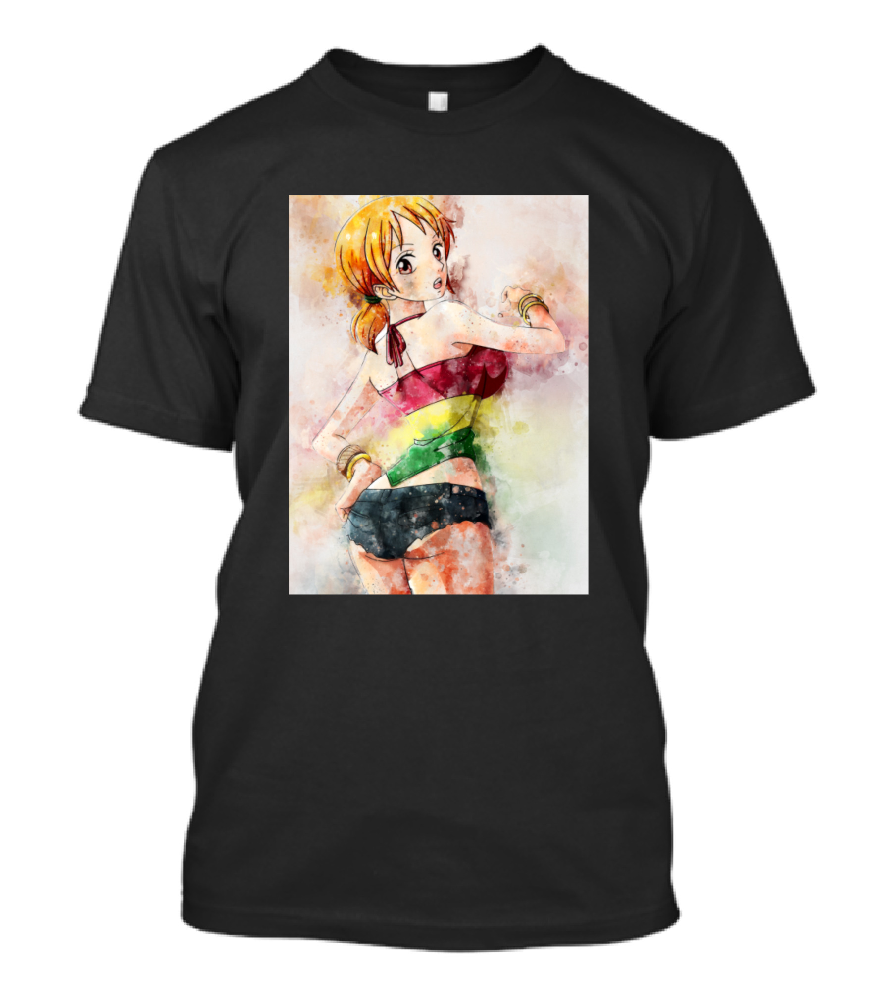 Nami Colorful Art One Piece Monkey Dluffy T-Shirt
