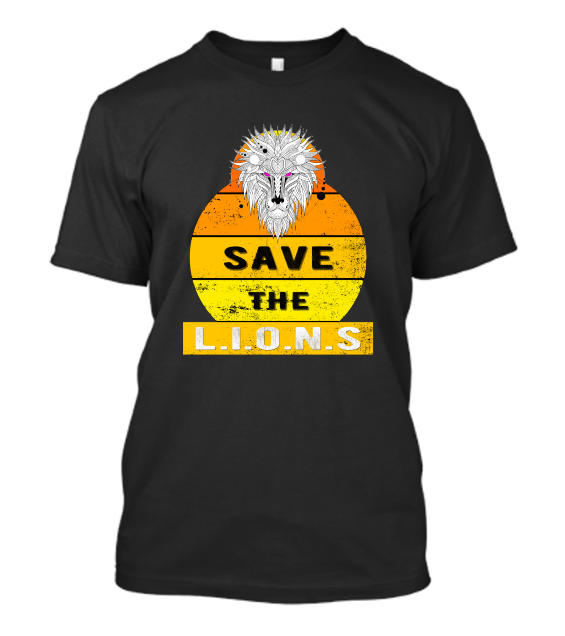 Save The L.I.O.N.S Retro Vintage Endangered Animal T-Shirt