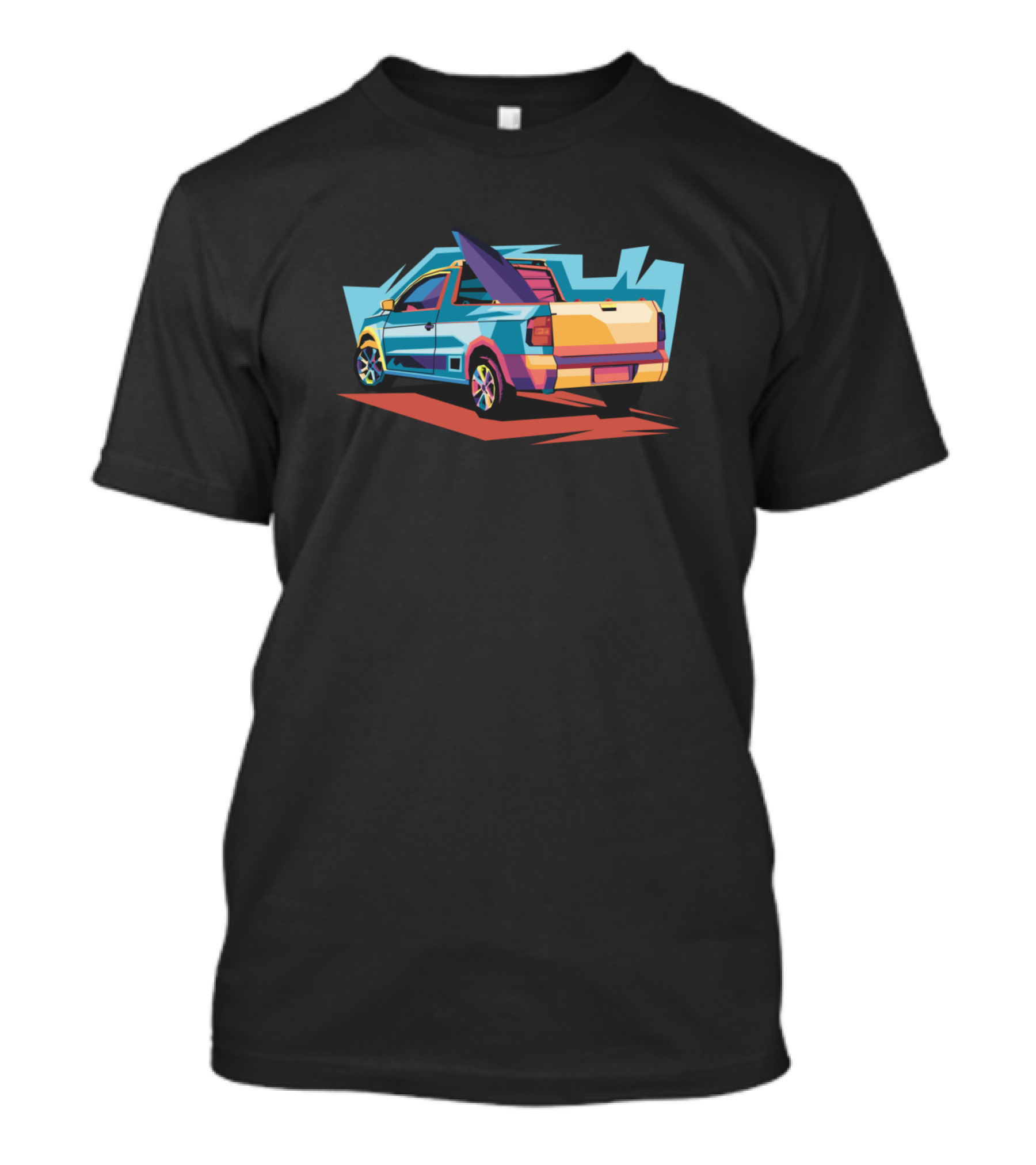 Summer Car Vibrant Geometric Abstract Truck T-Shirt