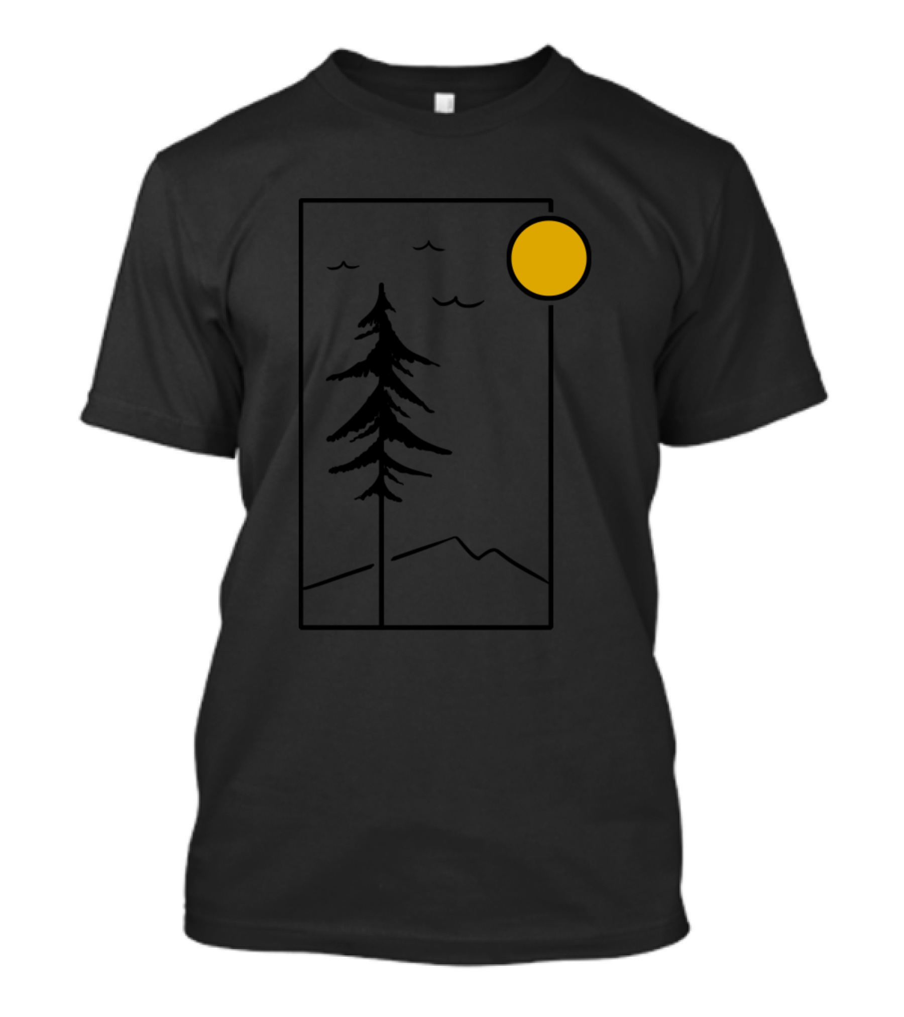 The Solitude Moonlit Mountain Pine T-Shirt