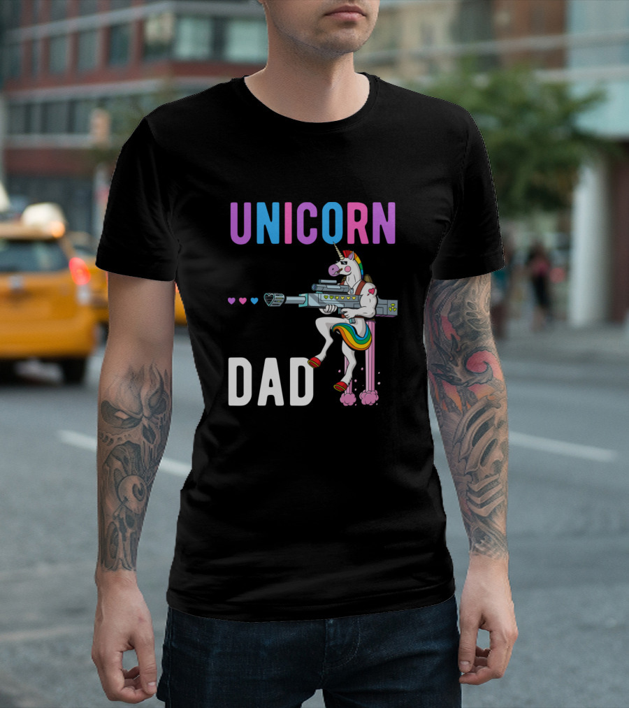 Unicorn Dad Dadacorn Security Dadico Dadicorn T-Shirt