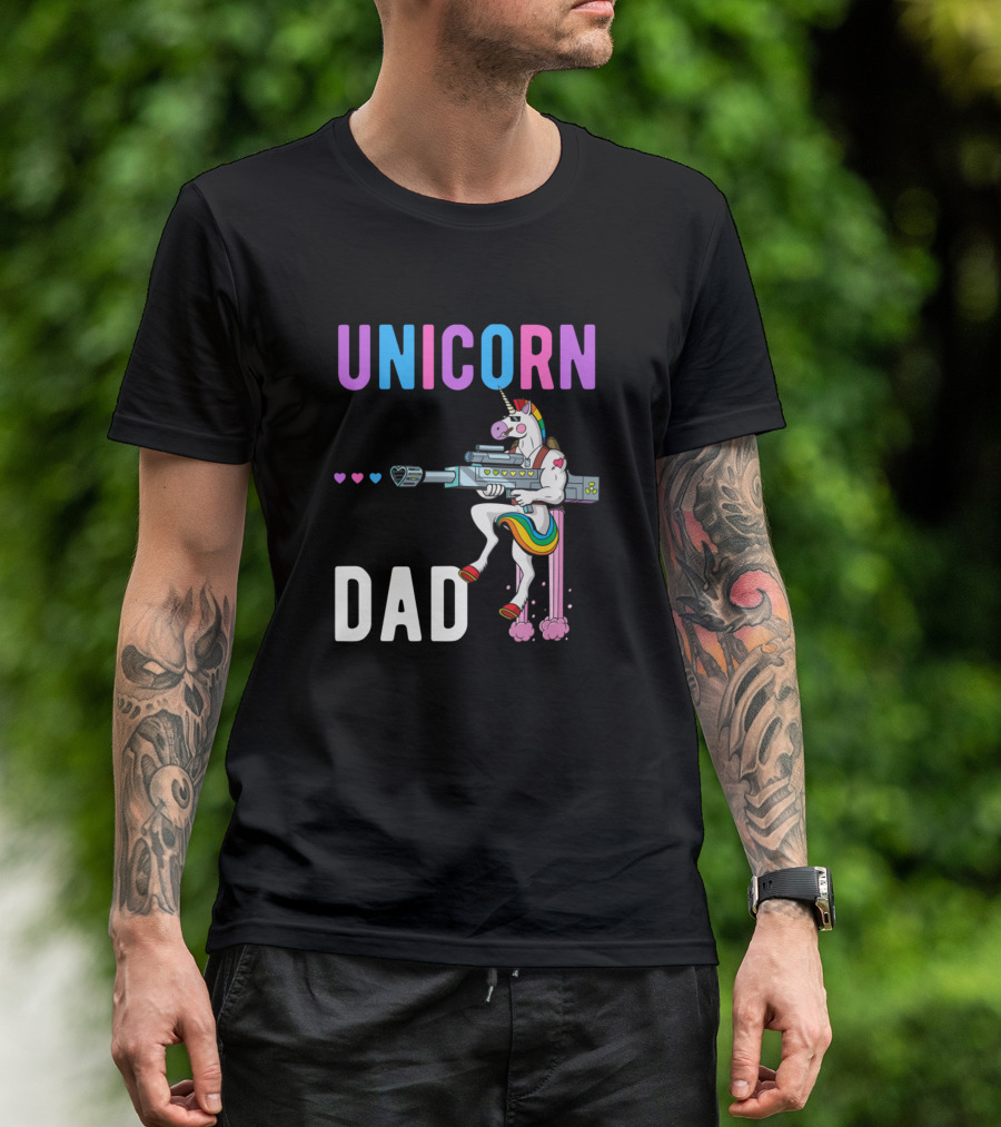 Unicorn Dad Dadacorn Security Dadico Dadicorn T-Shirt