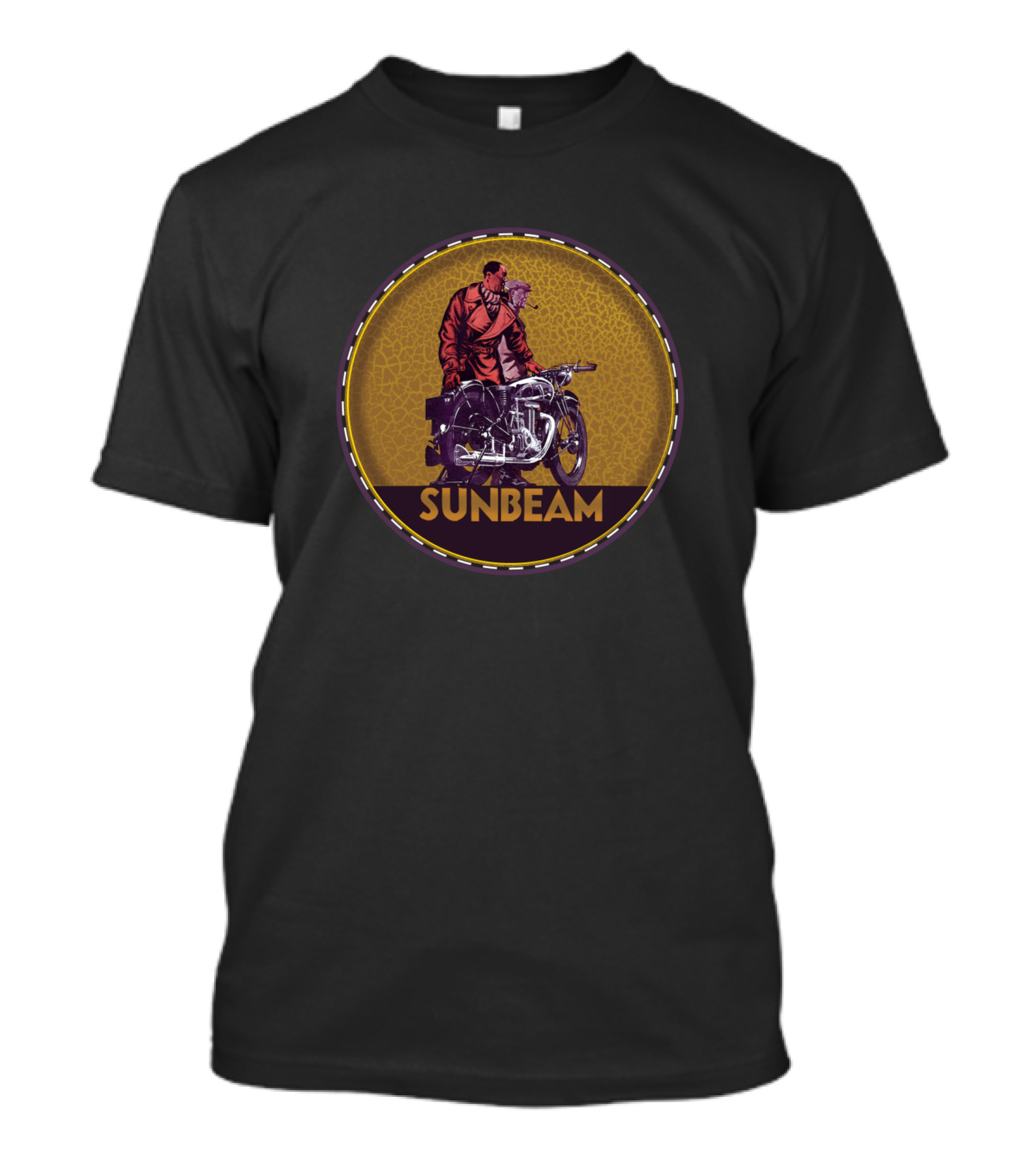 Sunbeam Vintage British Motorbike With Rider T-Shirt