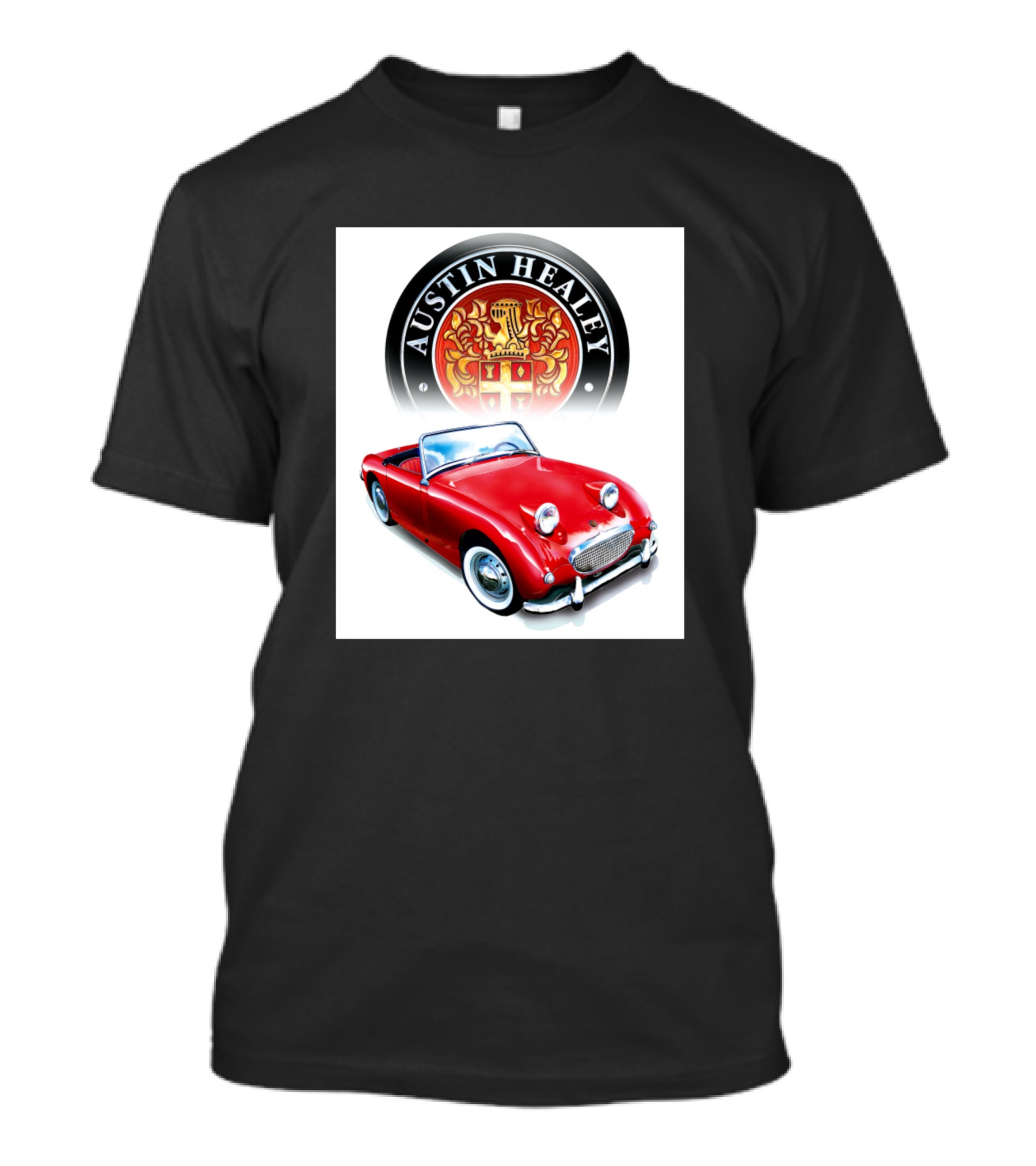 Austin Healey Red Bug Eye Classic Car Emblem T-Shirt