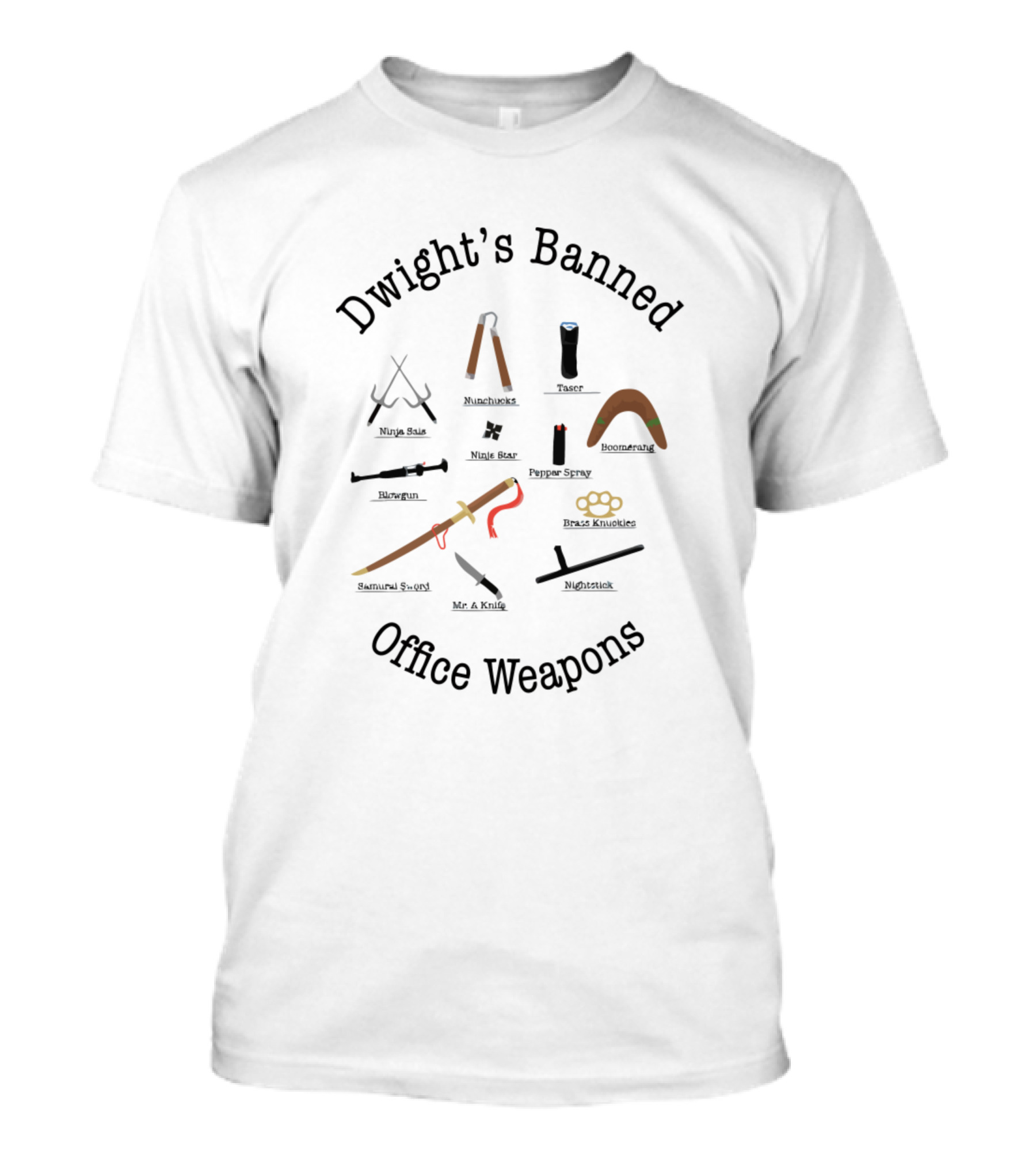 Dwight's Banned Office Weapons Collection T-Shirt