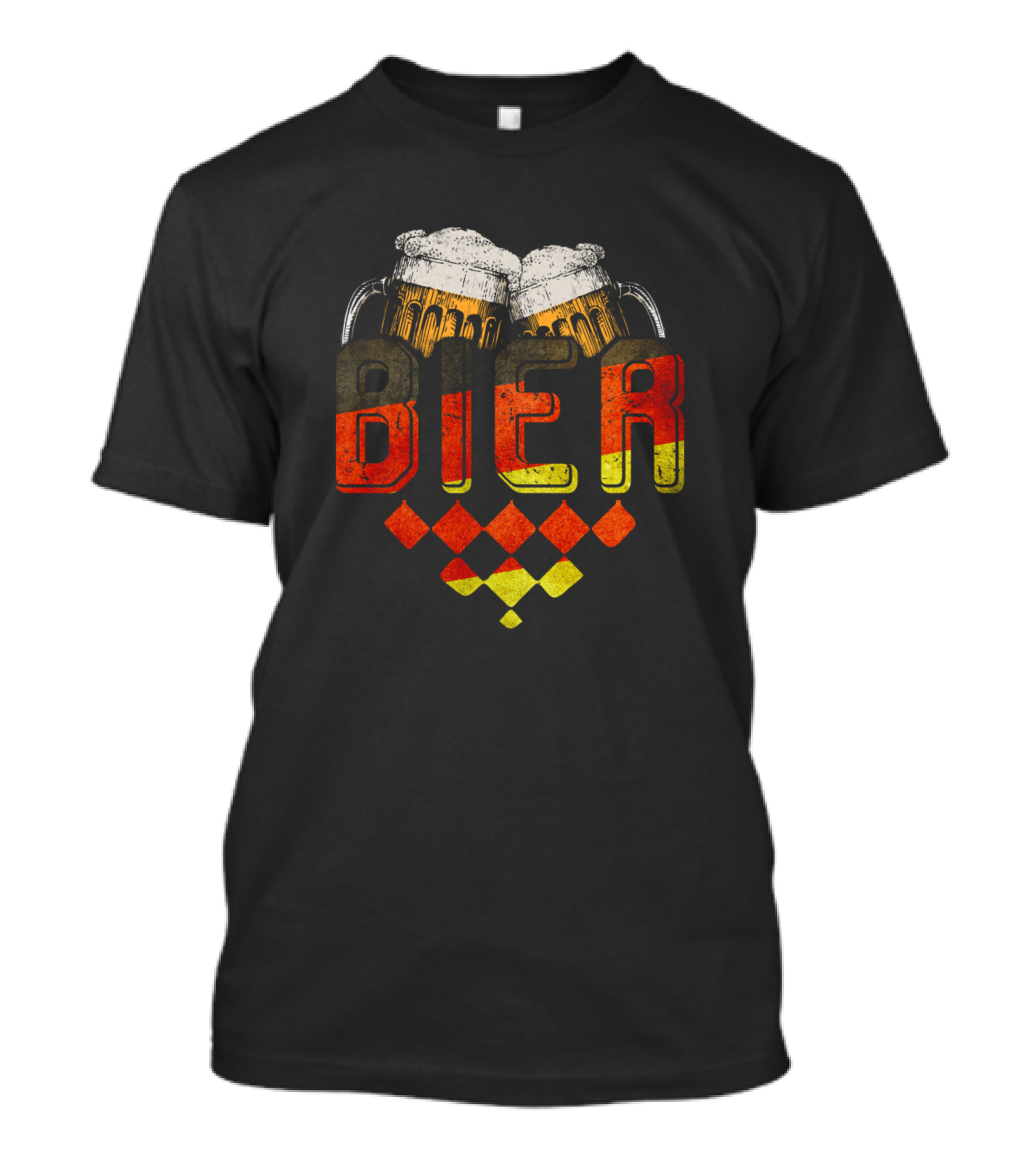 Bier German Flag Beer Mug Heart Oktoberfest Souvenir T-Shirt