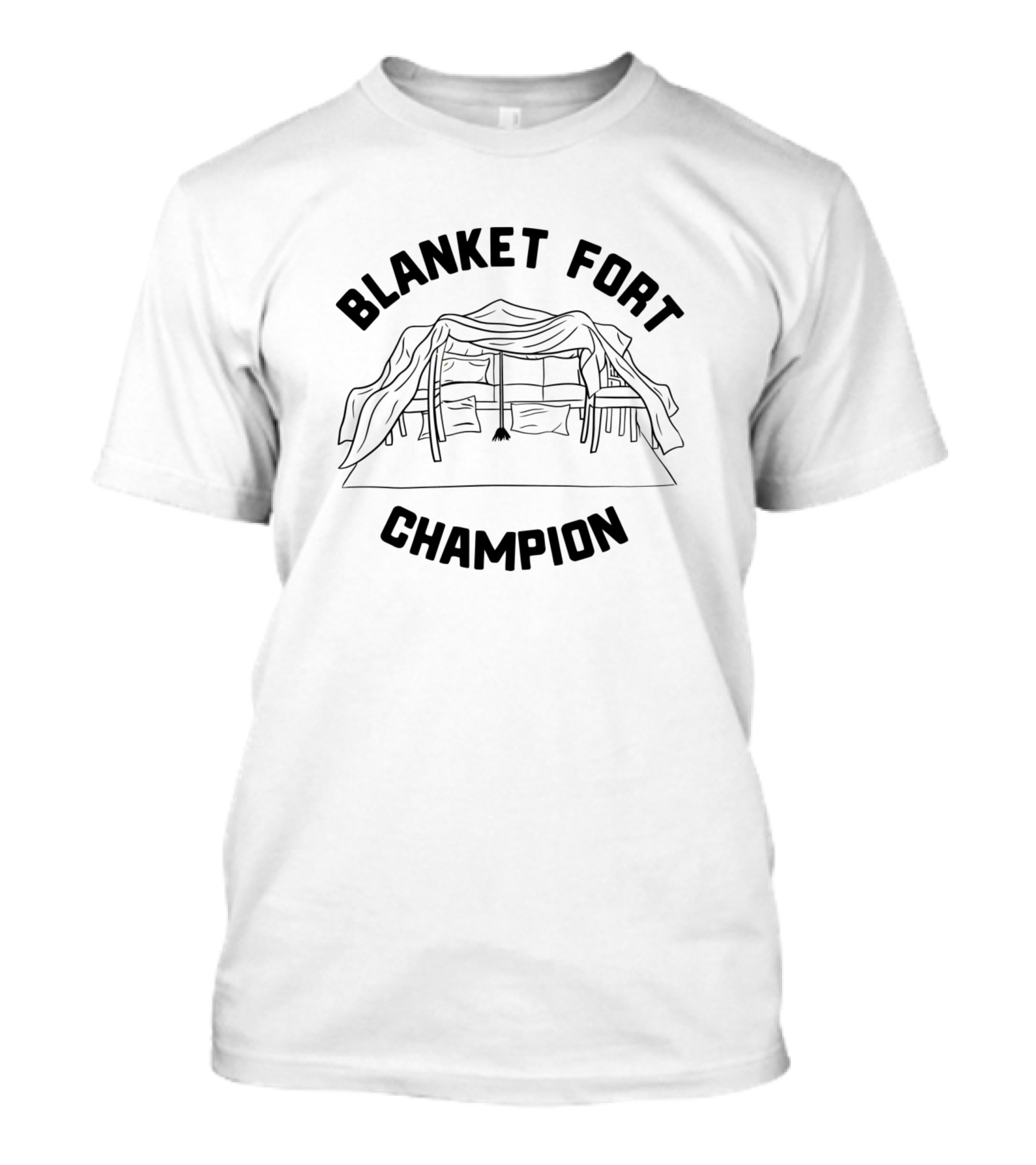 Blanket Fort Champion Cozy Indoor Adventure T-Shirt