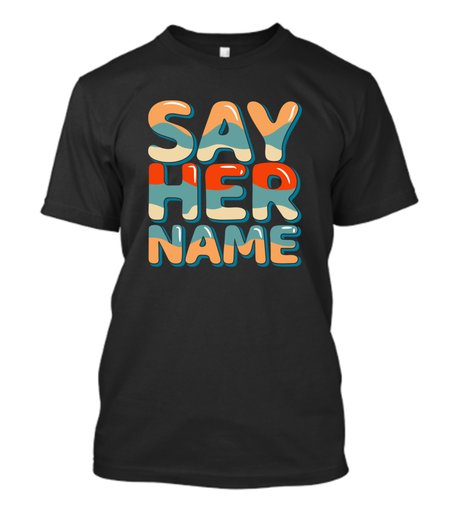 Breonna Taylor Say Her Name Retro T-Shirt