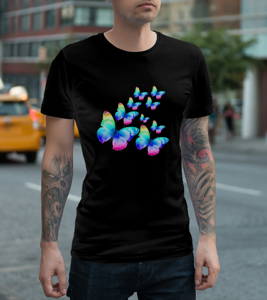 Butterfly Rainbow Kaleidoscope T-Shirt