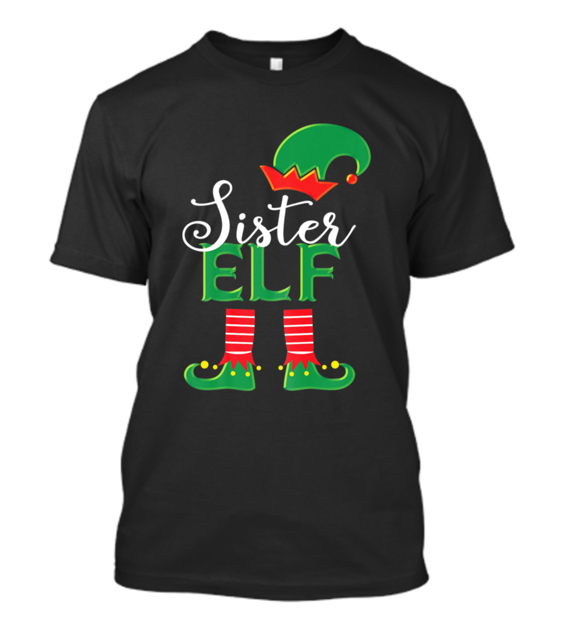Sister Elf Christmas Family Matching T-Shirt
