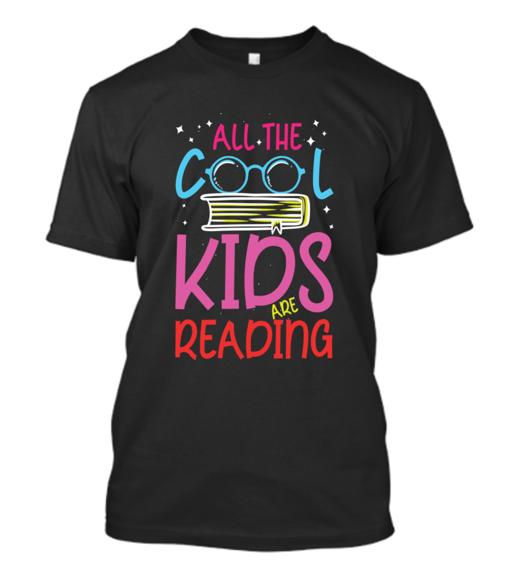 All The Cool Kids Are Reading Book Glasses T-Shirt