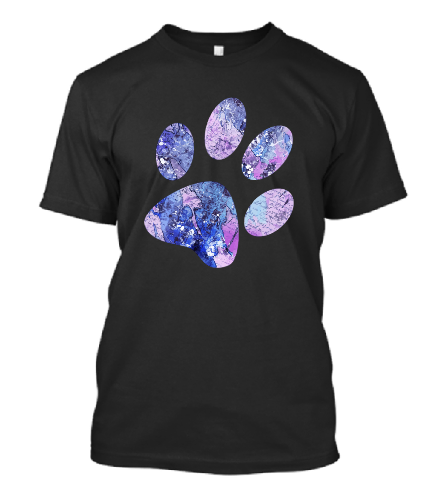 Dog Cat Paw Print Watercolor Animal Lover Book T-Shirt