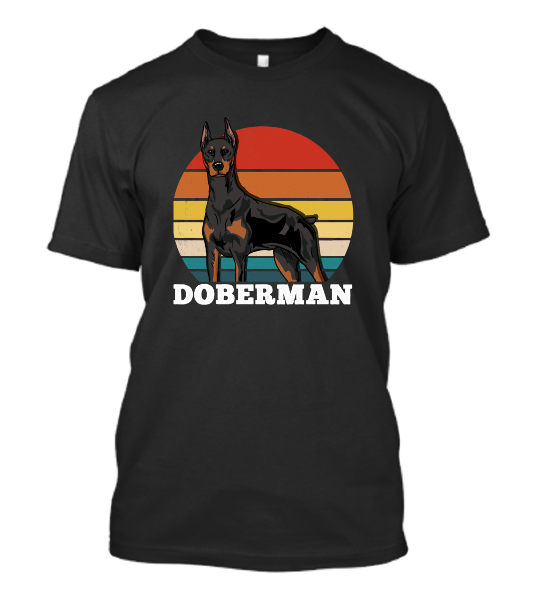 Doberman Retro Vintage Sunset T-Shirt