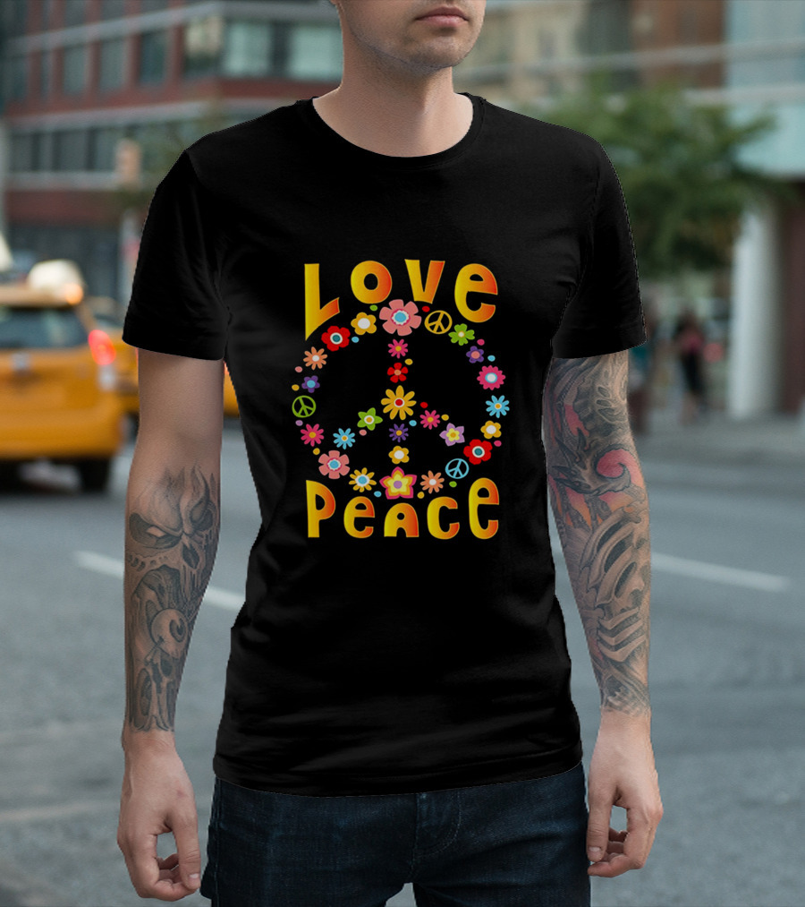 Love Peace Flower Symbols T-Shirt