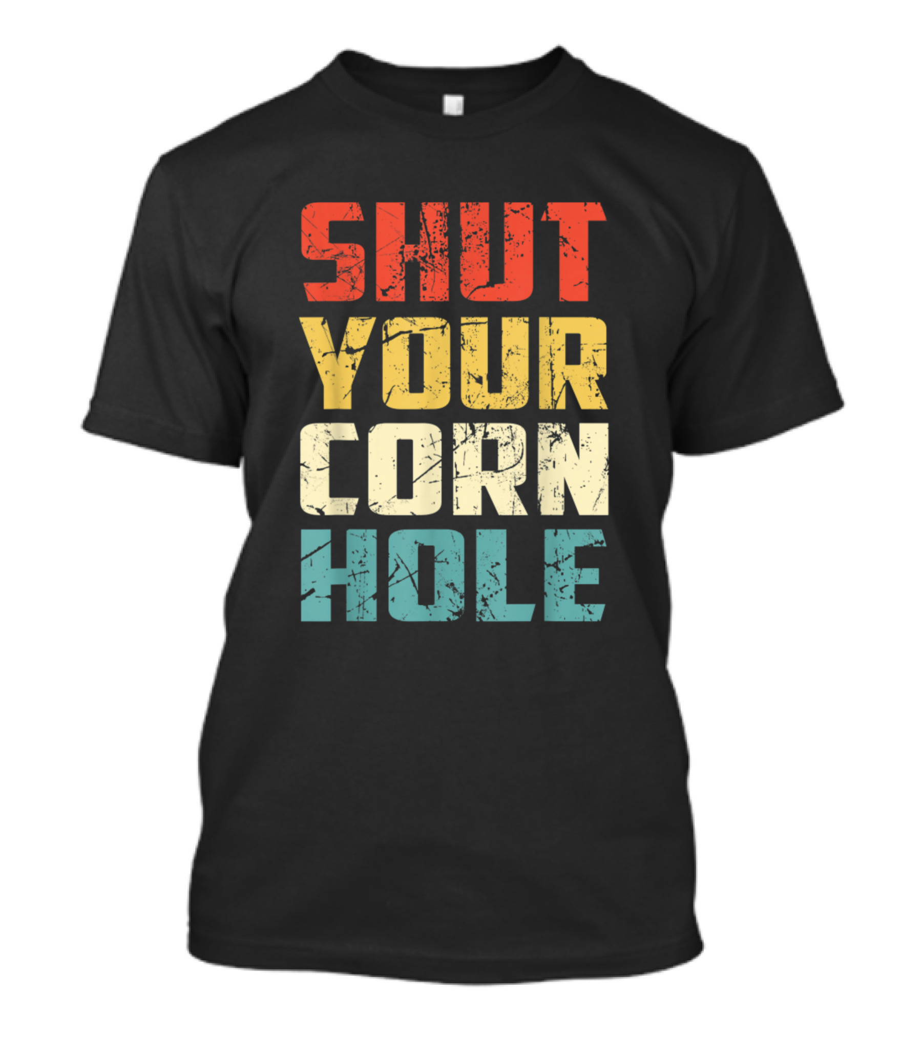 Retro Funny Bean Bag Toss Shut Your Corn Hole Cookout T-Shirt
