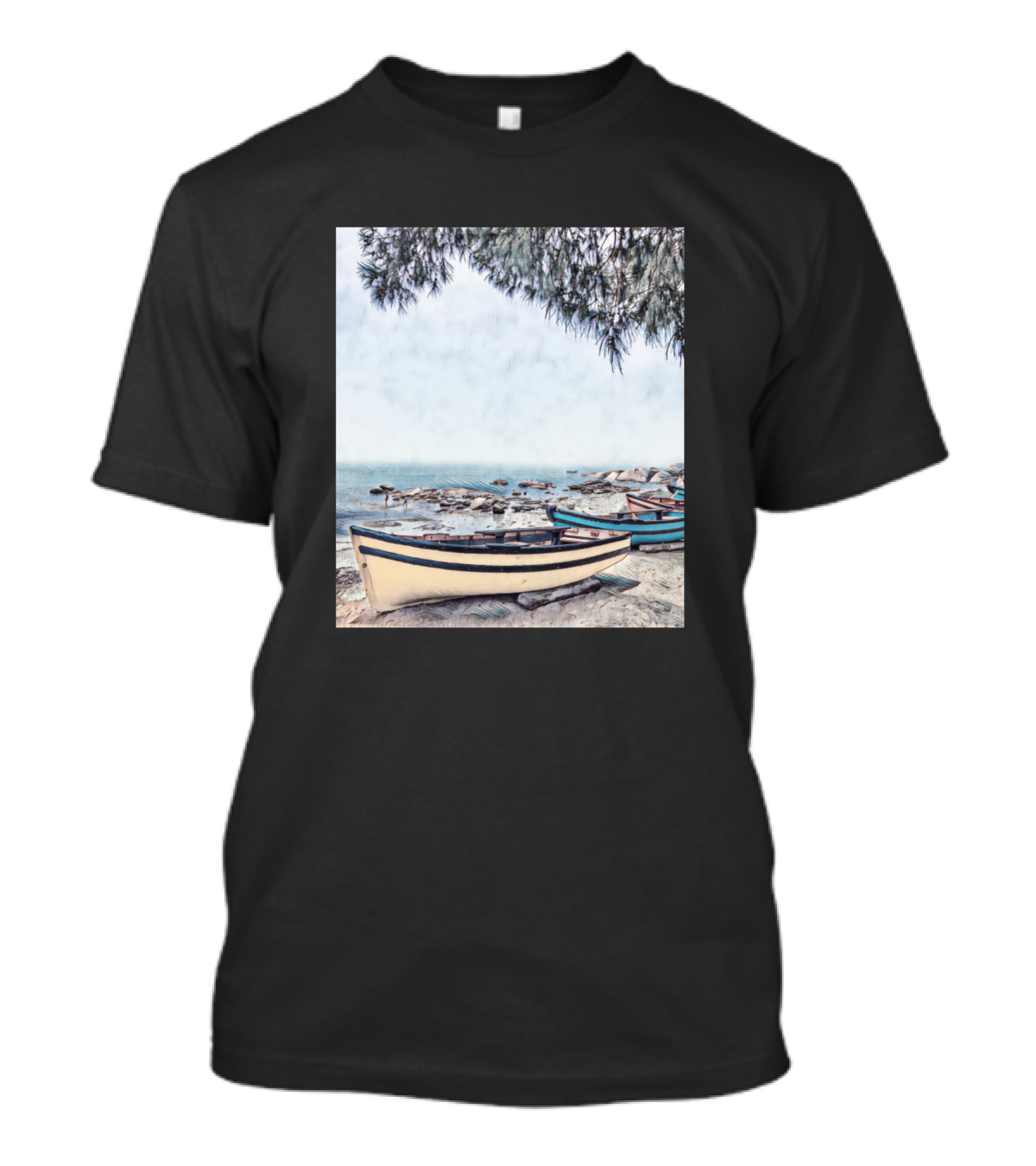 Galathi Kayak Waiting By The Shore T-Shirt