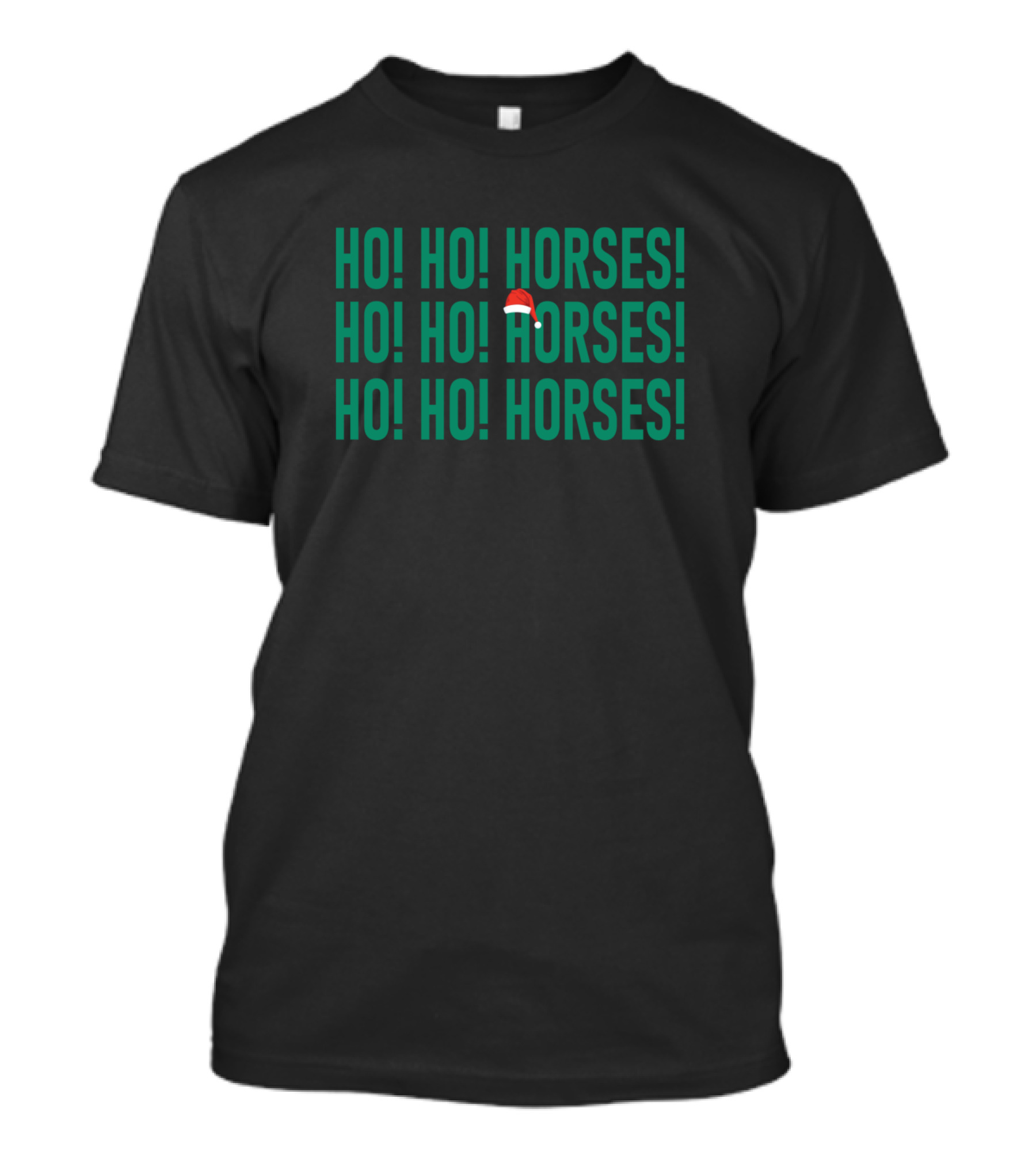 HO HO Horses Santa Hat Collection T-Shirt
