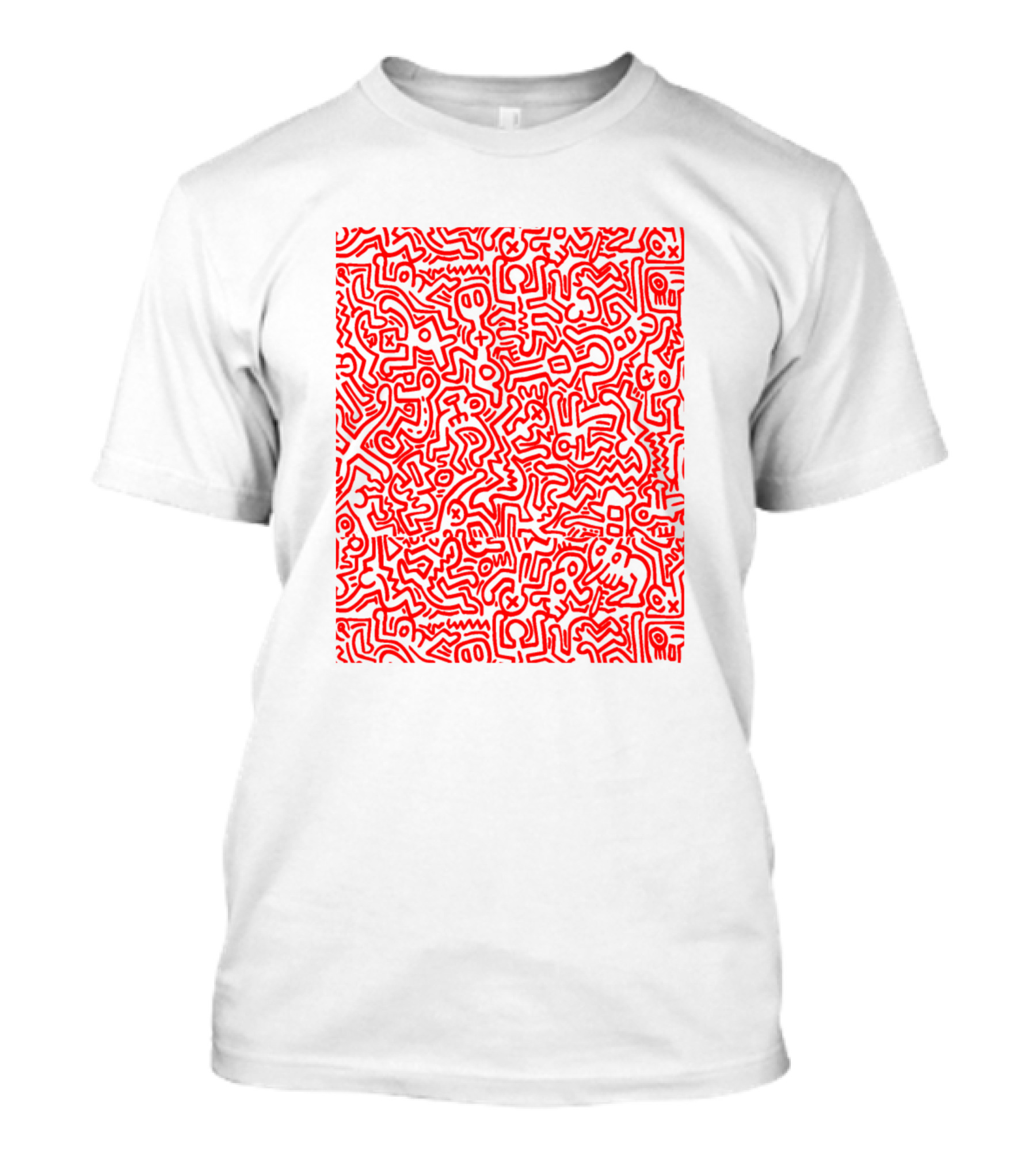 Keith Haring Abstract Red T-Shirt