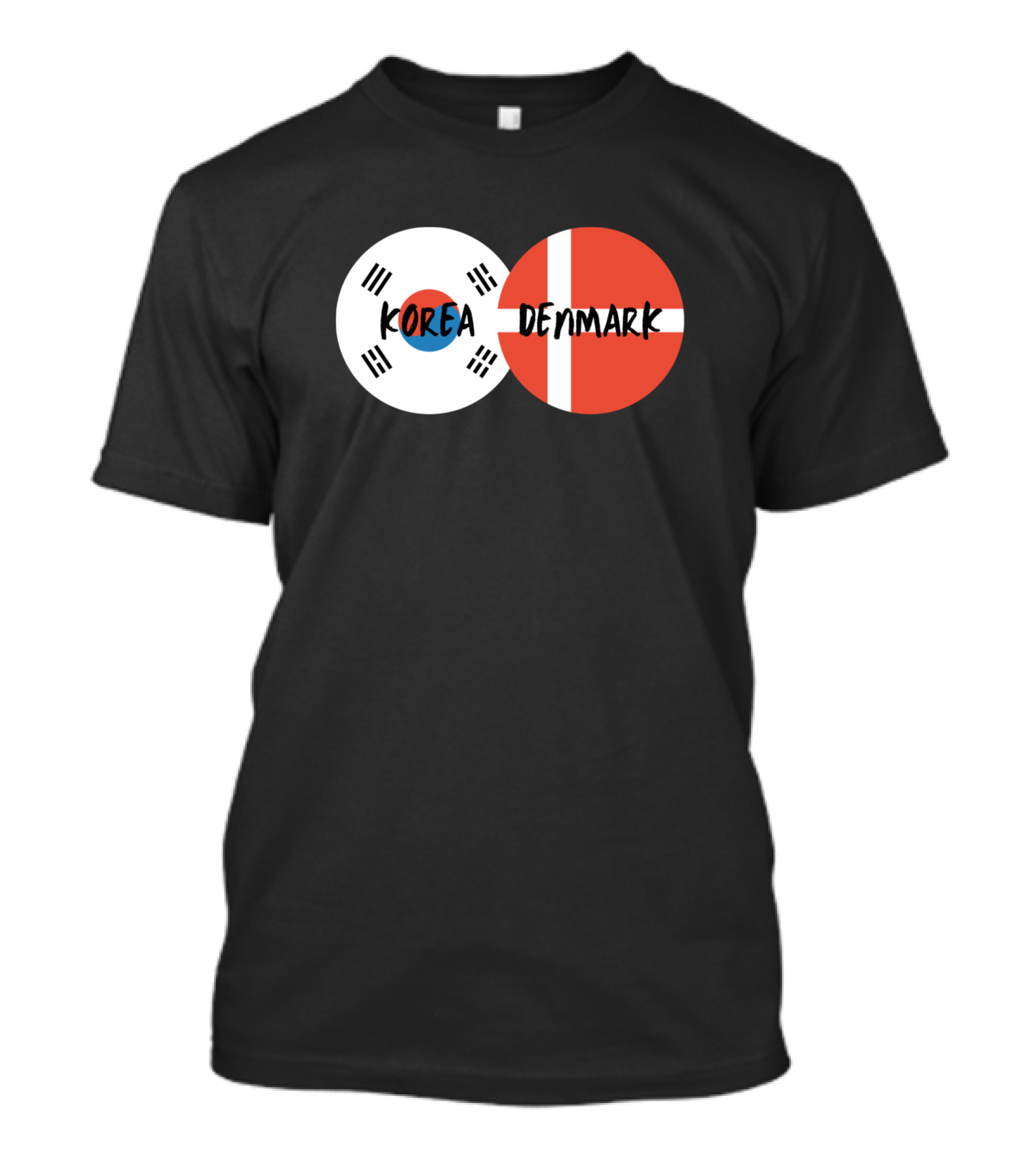 Korea Denmark Korean Danish Flag Fusion T-Shirt