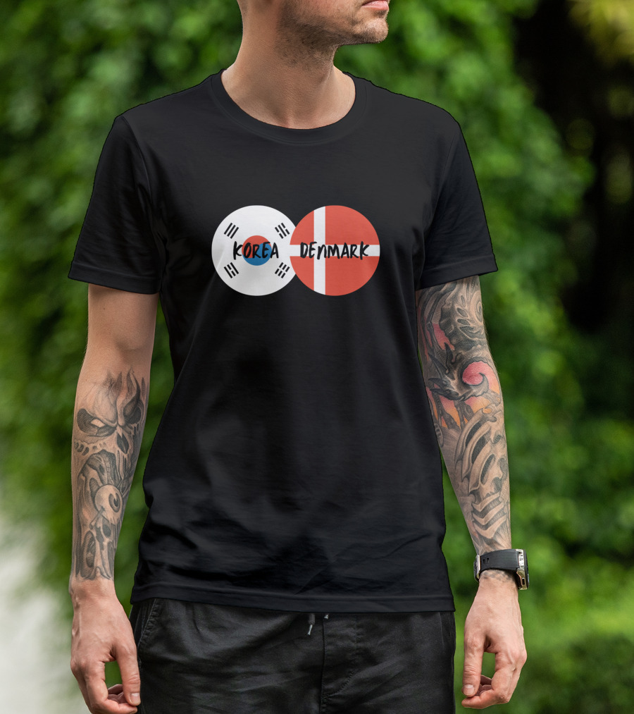 Korea Denmark Korean Danish Flag Fusion T-Shirt