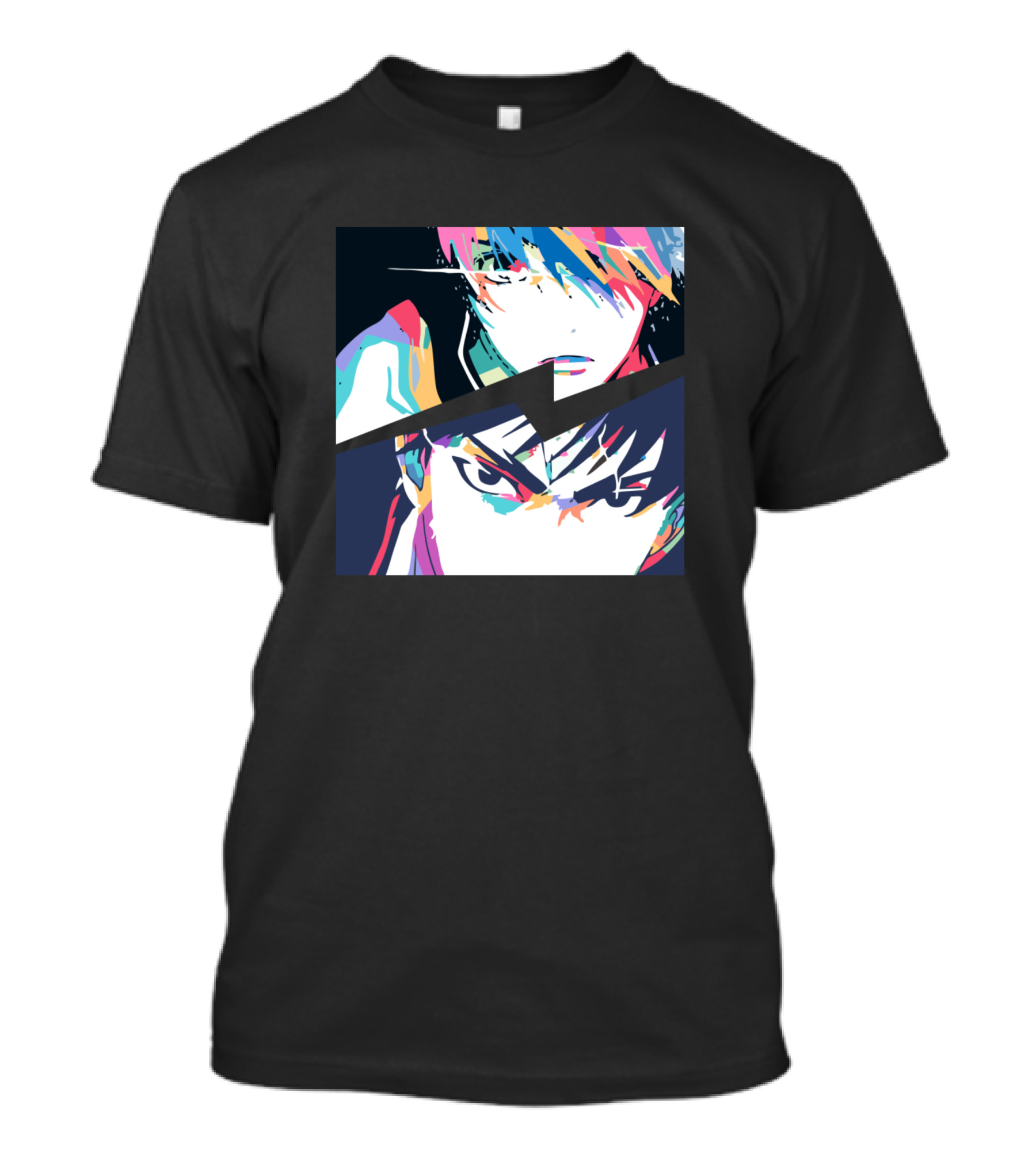 Kuroko Kagami Multicolor Abstract Portraits T-Shirt