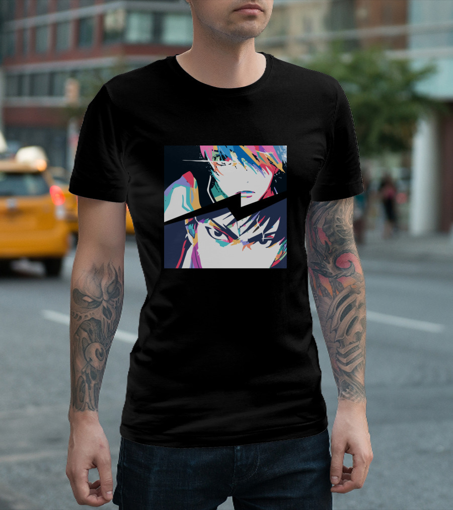 Kuroko Kagami Multicolor Abstract Portraits T-Shirt