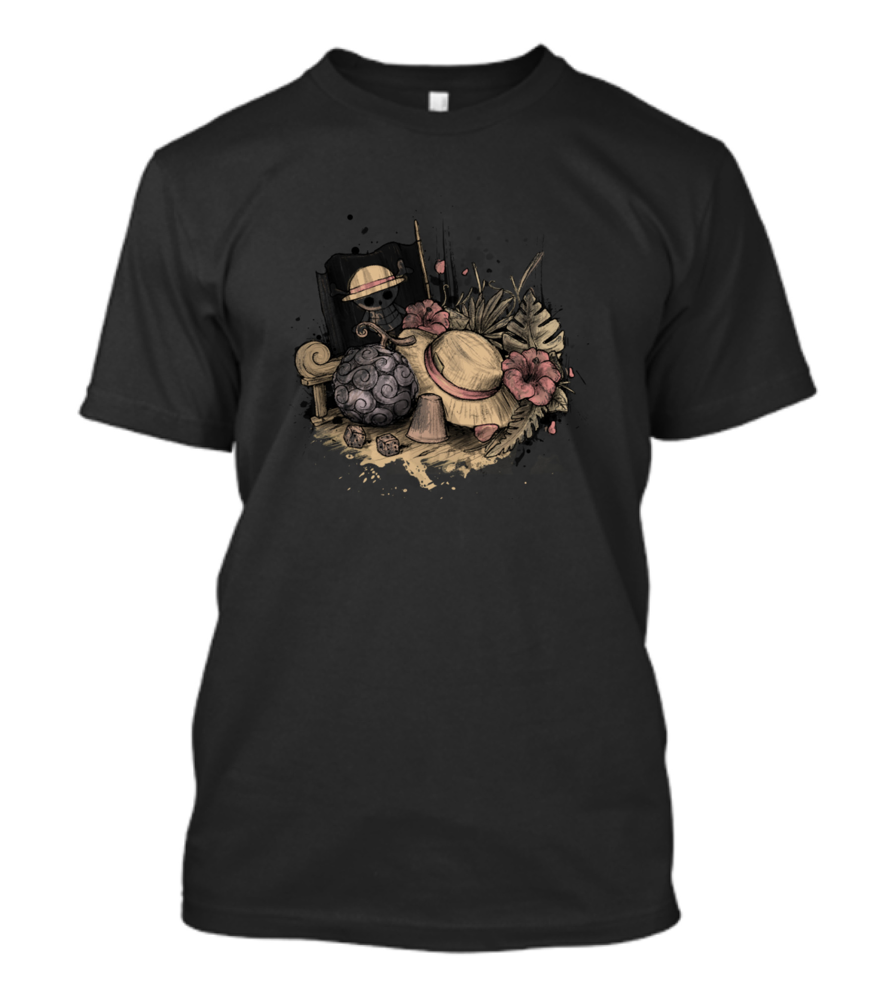 Memories Of The Pirate Straw Hat Skull And Devil Fruit Adventure T-Shirt