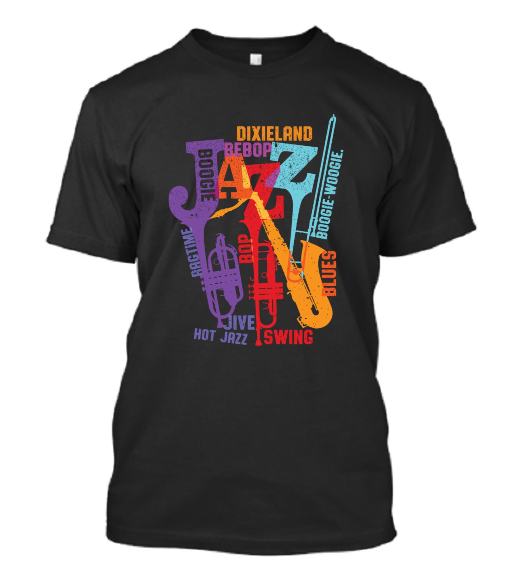 Dixieland Bebop Hot Jazz Boogie Swing Blues Boogie-Woogie Jive Jazz T-Shirt