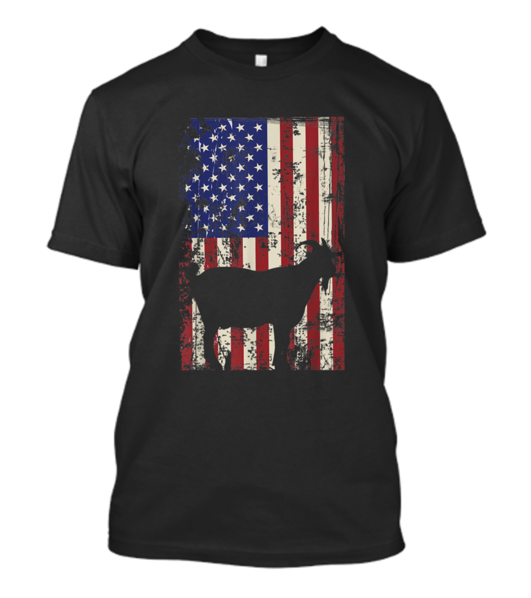 Patriotic Goat American Flag 4th Of July T-Shirt