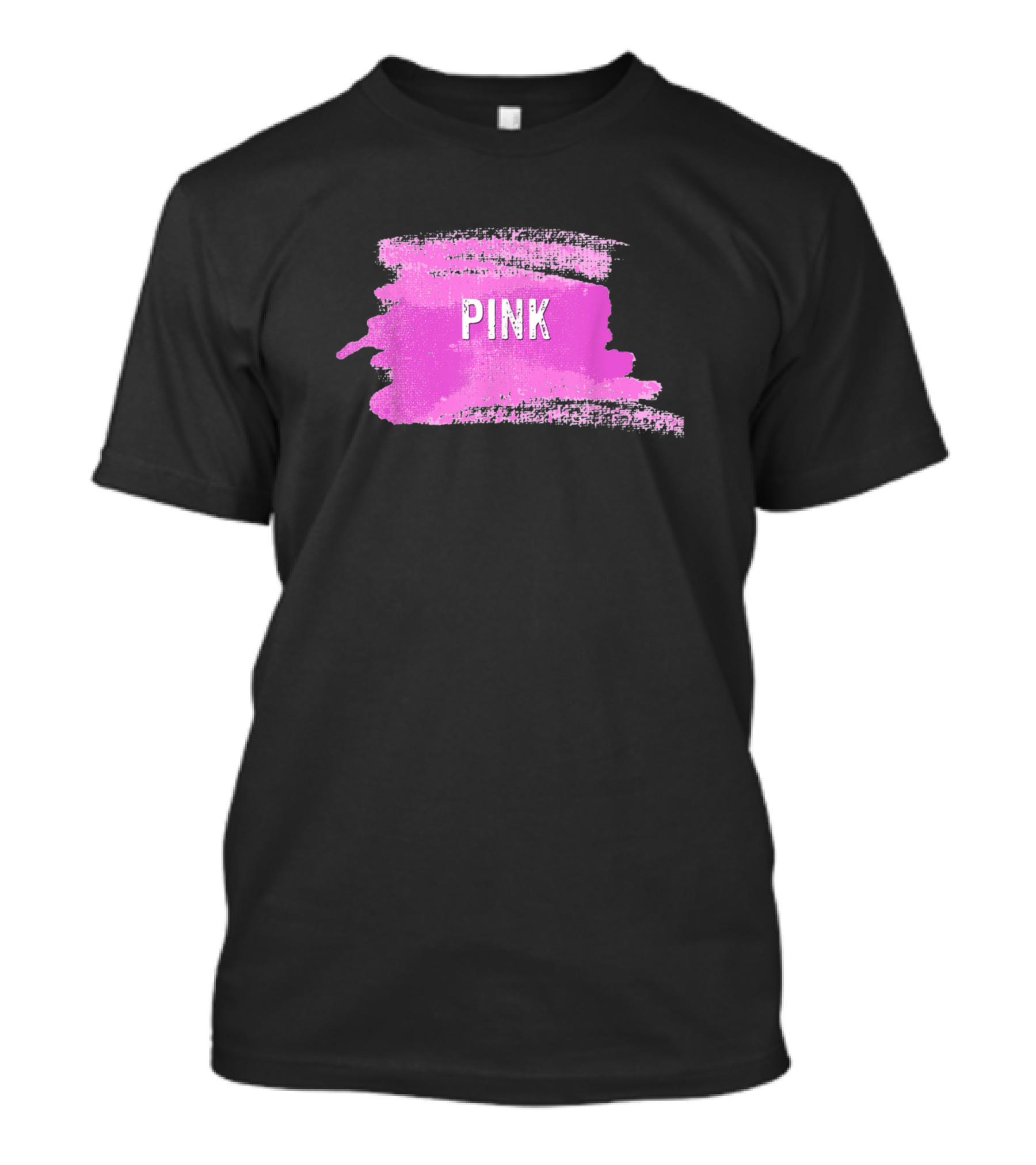 Pink Paint Strokes Brush Effect T-Shirt