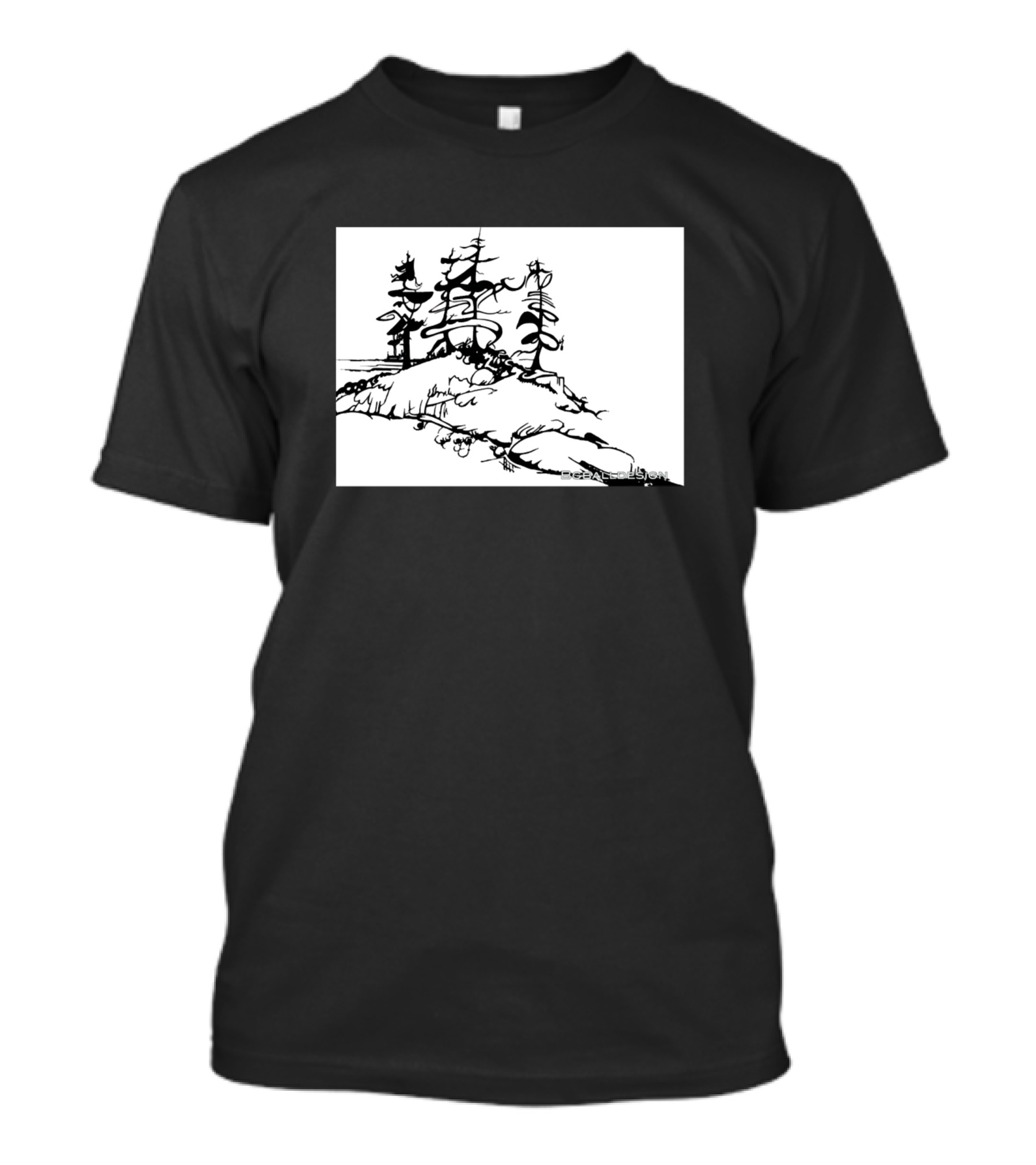 Queen Charlottes Coastal Forest Landscape T-Shirt
