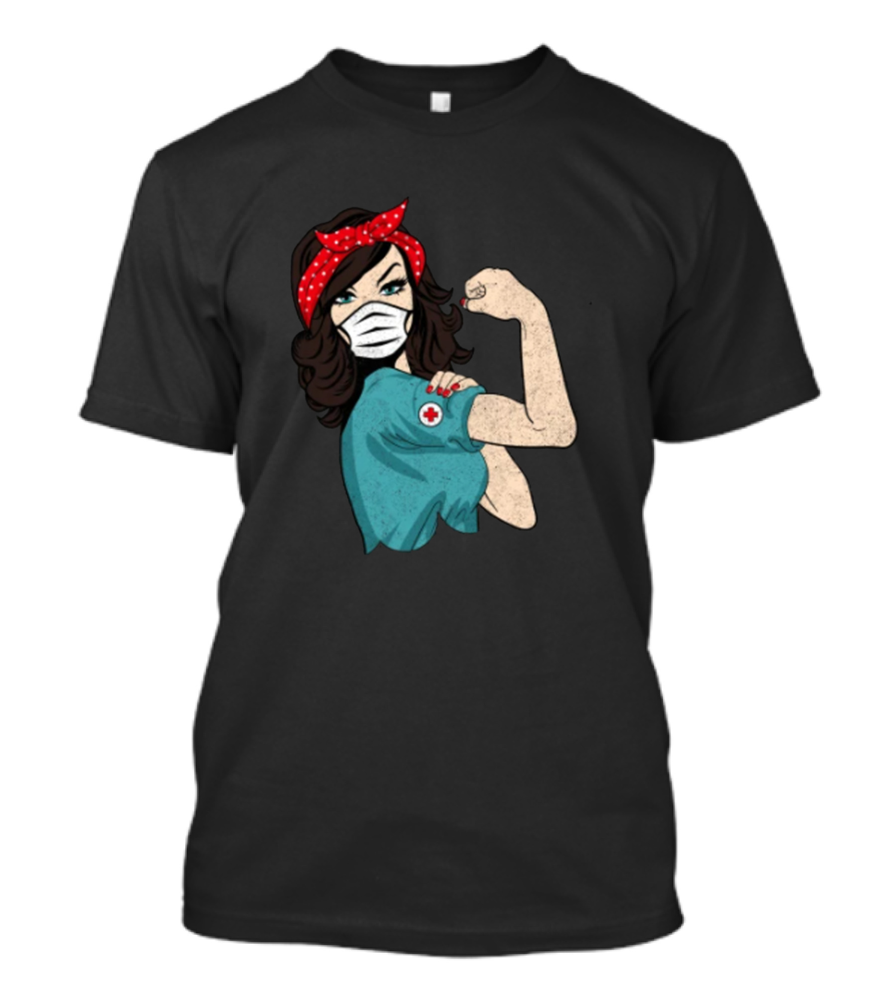 Rosie Riveter Nurse Masked Hero T-Shirt