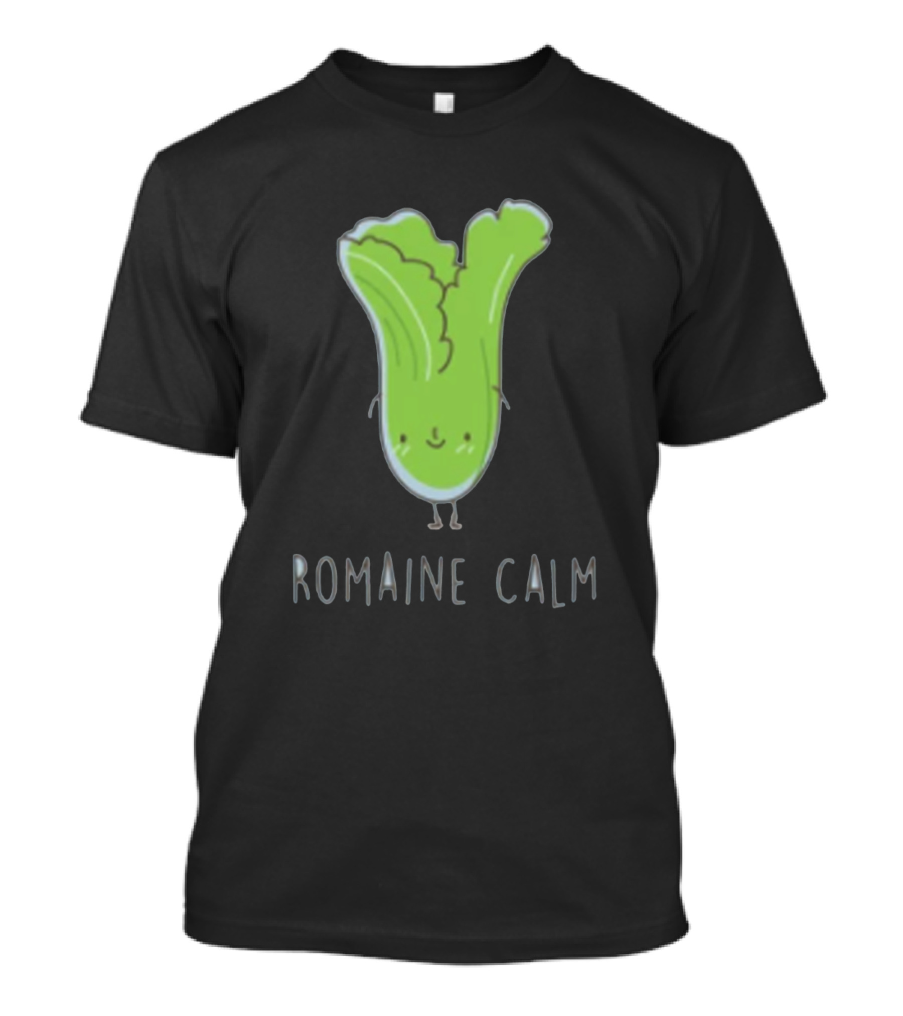 ROMAINE CALM Cute Lettuce Character T-Shirt