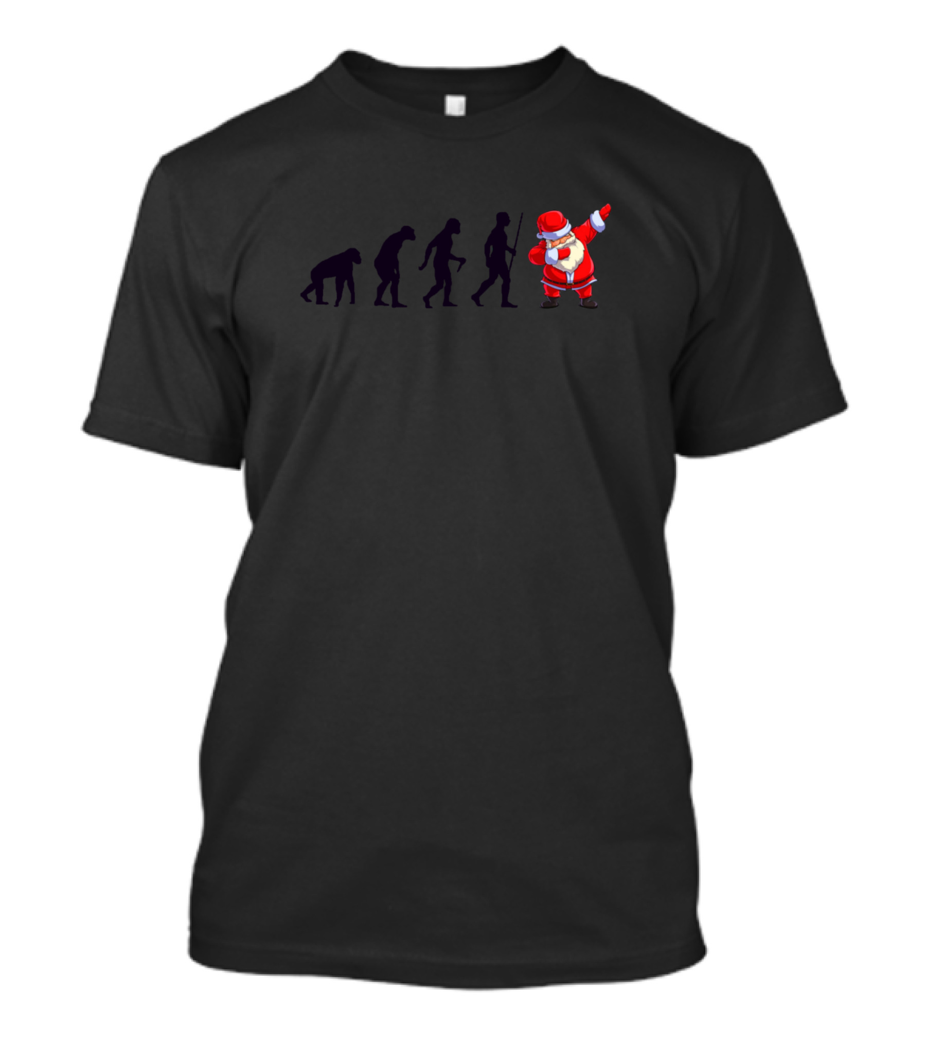 Santa Claus Dabbing Evolution With Christmas Twist T-Shirt