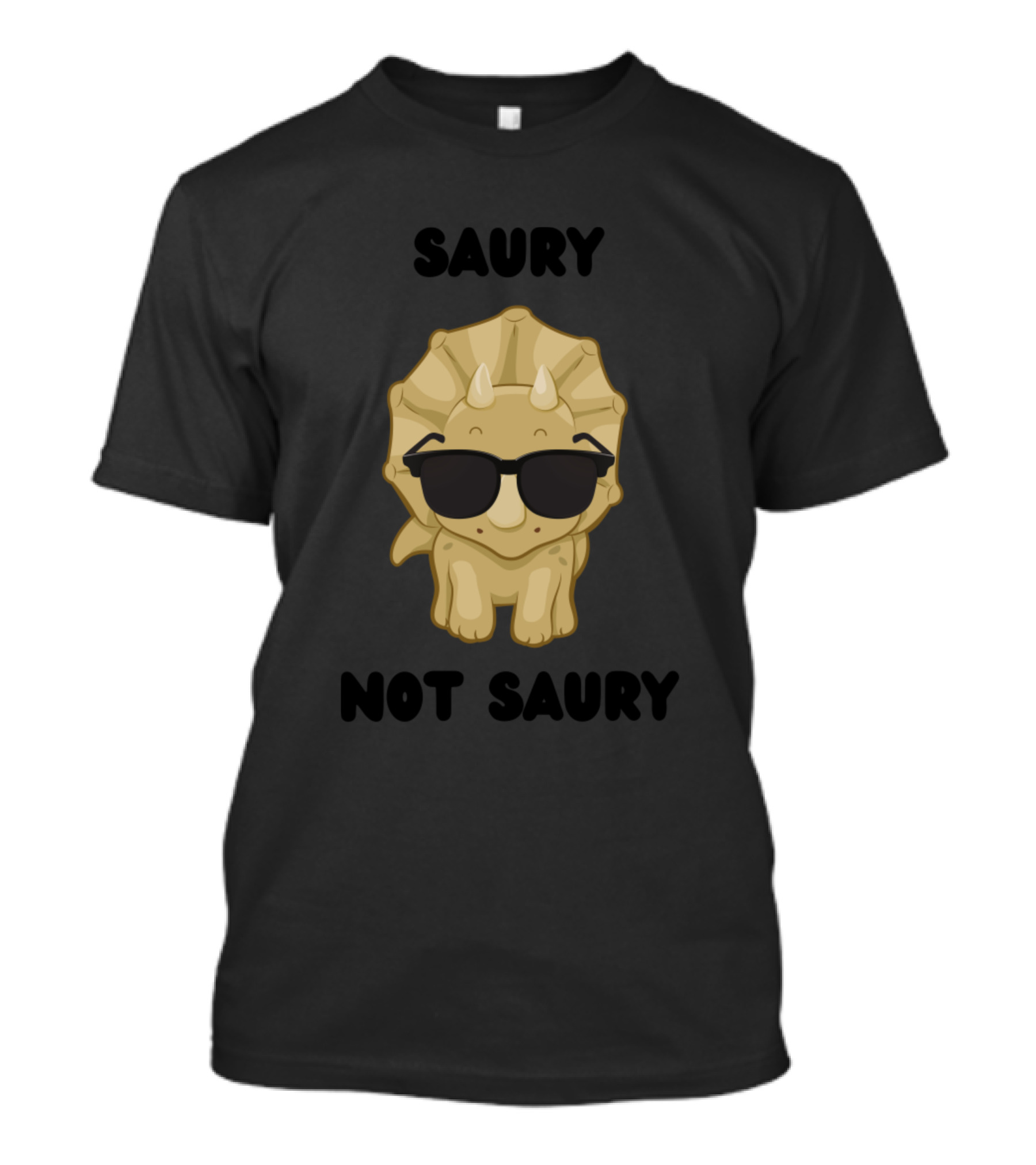 Saury Not Saury Cute Dinosaur With Sunglasses T-Shirt