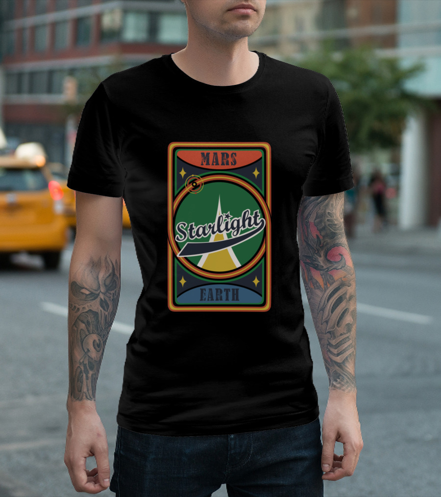 Mars Earth Starlight Vintage Space T-Shirt