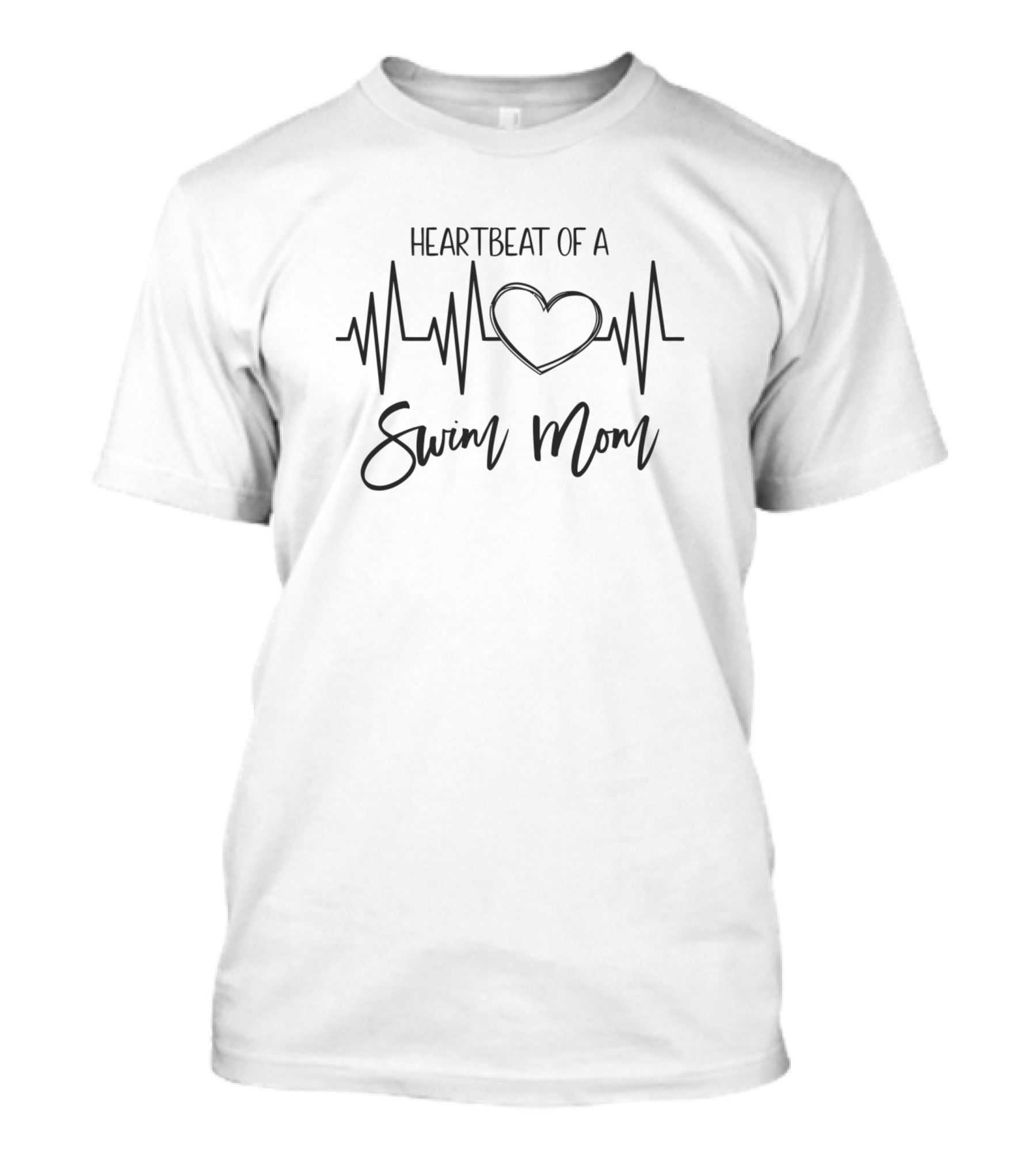 Heartbeat Of A Swim Mom T-Shirt