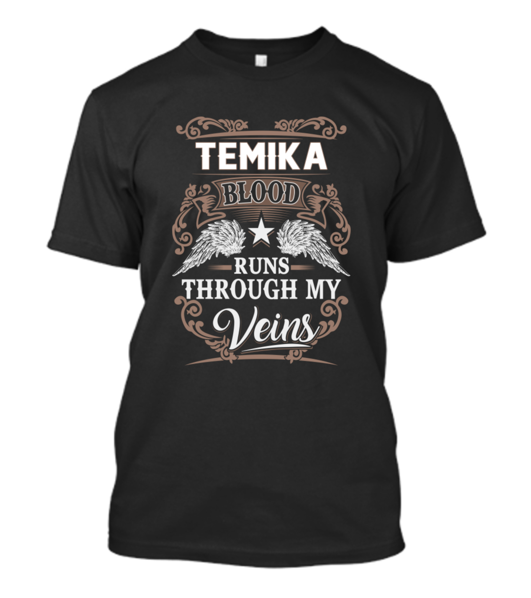 Temika Blood Runs Through My Veins Winged Star T-Shirt