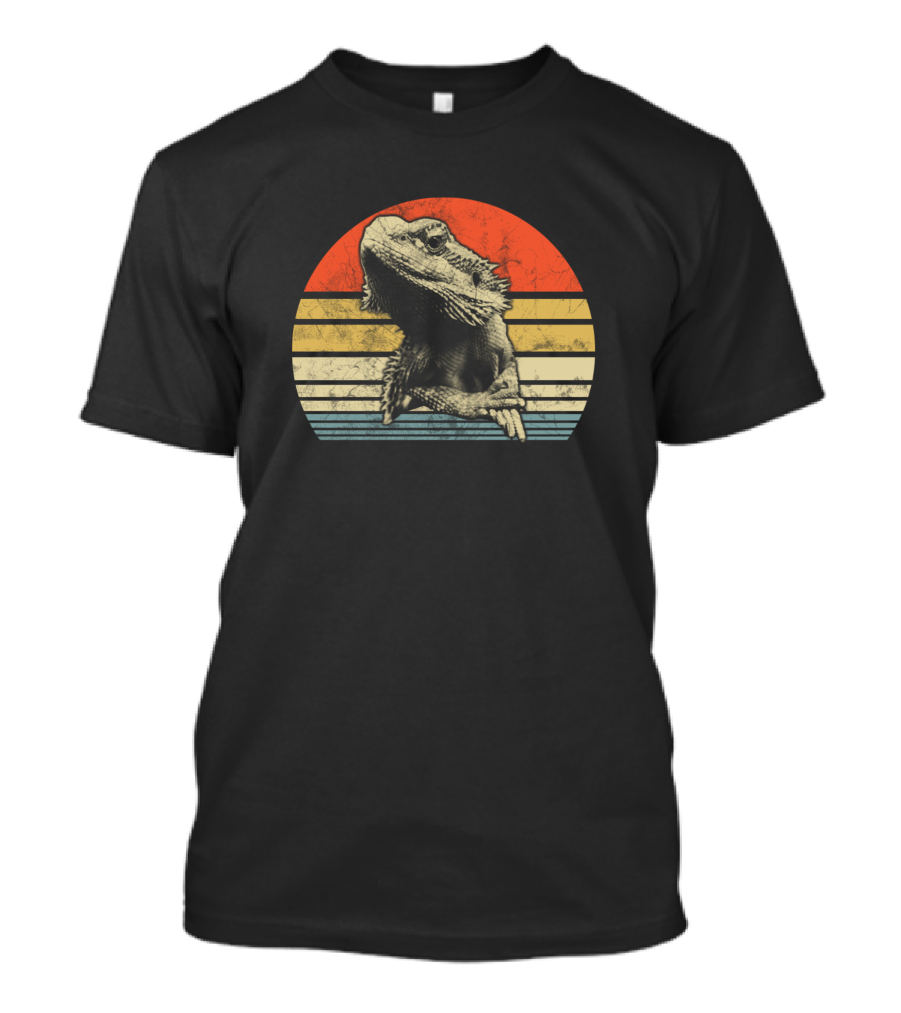 Retro 70s Distressed Iguana Vintage Style Lizard T-Shirt
