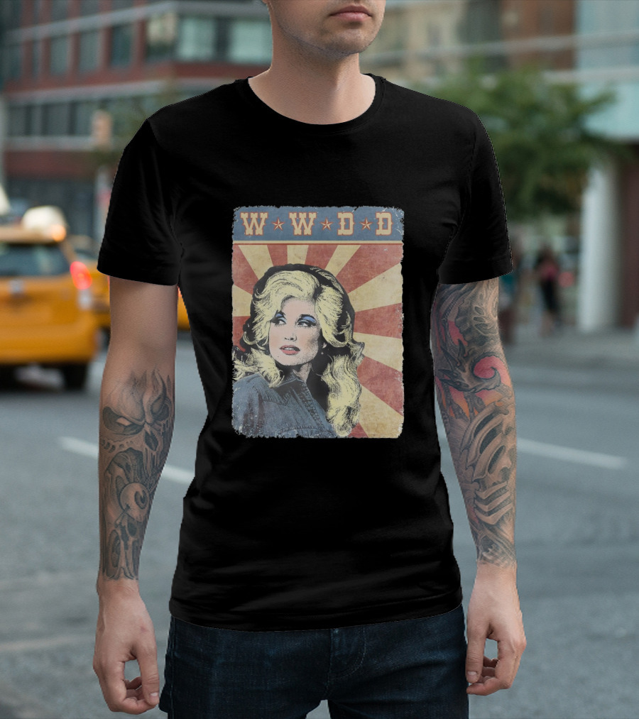 WWDD Vintage Dolly Parton Starburst Retro T-Shirt