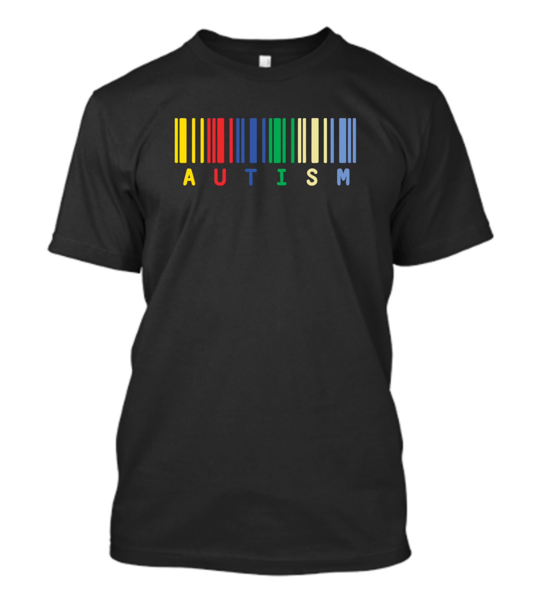Autism Barcode Honor Someone With These Colorful Letters T-Shirt