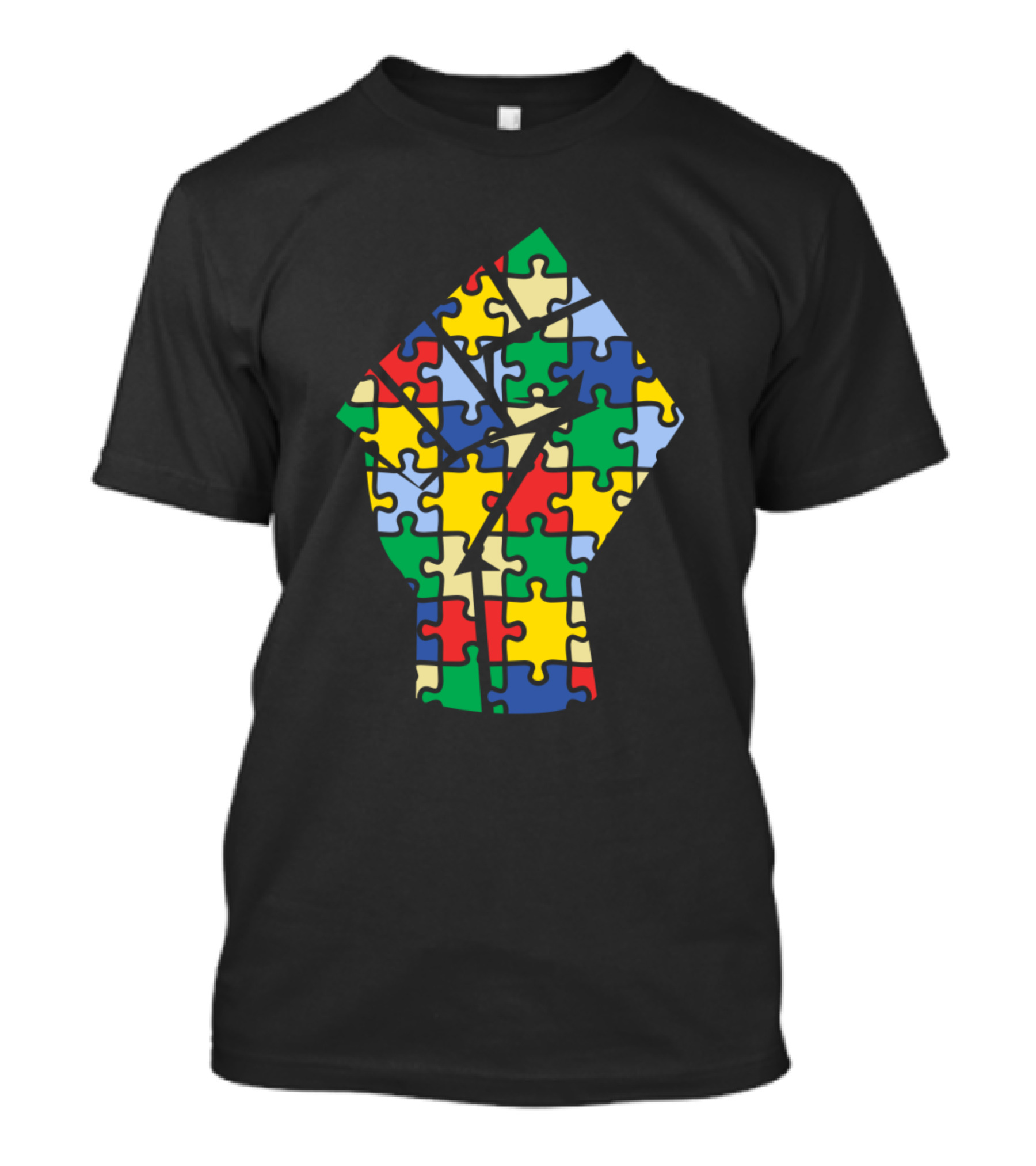 Autism Lives Matter Puzzle Fist Honor Someone T-Shirt