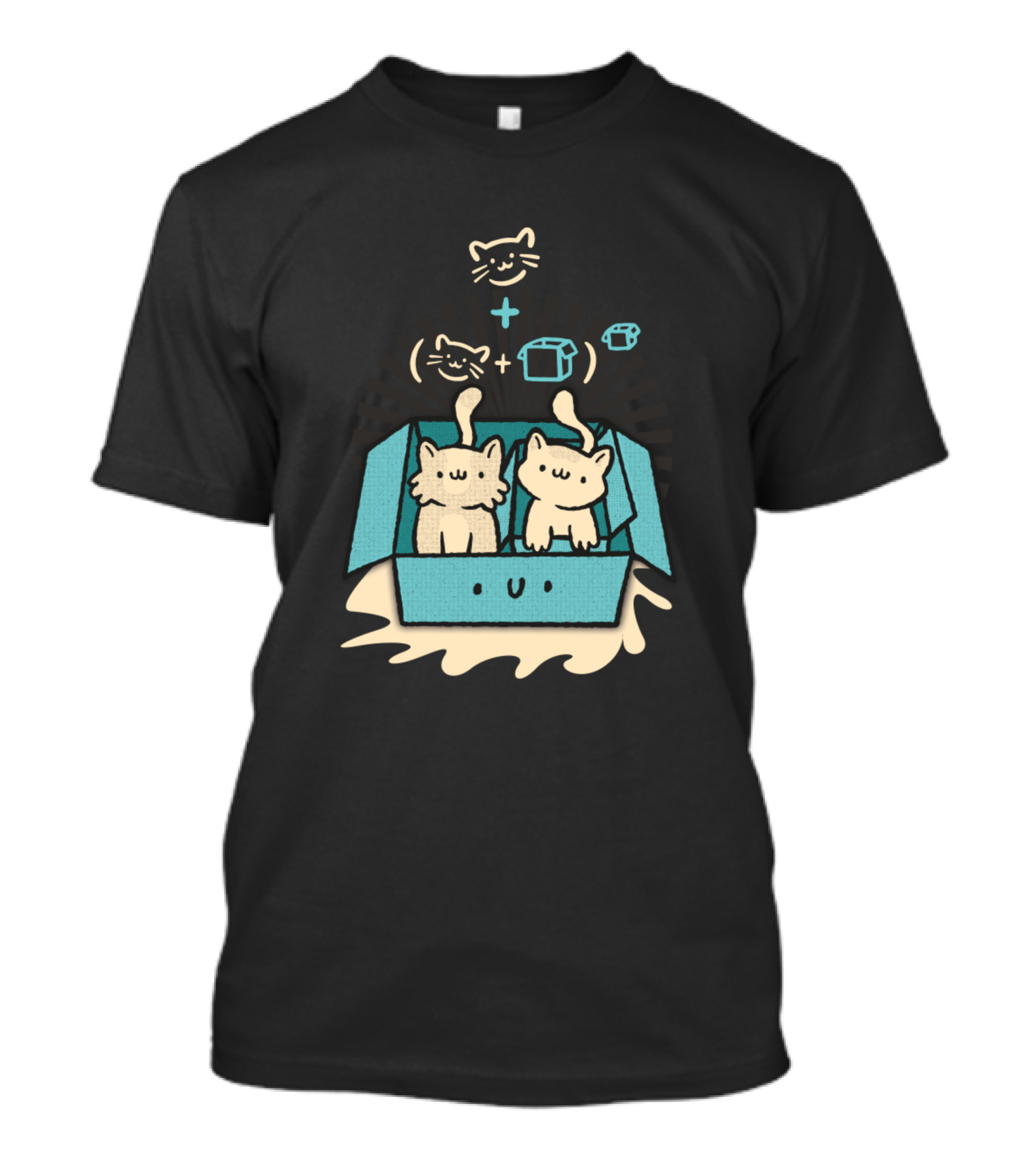 Cats Plus Box Equals Happiness T-Shirt