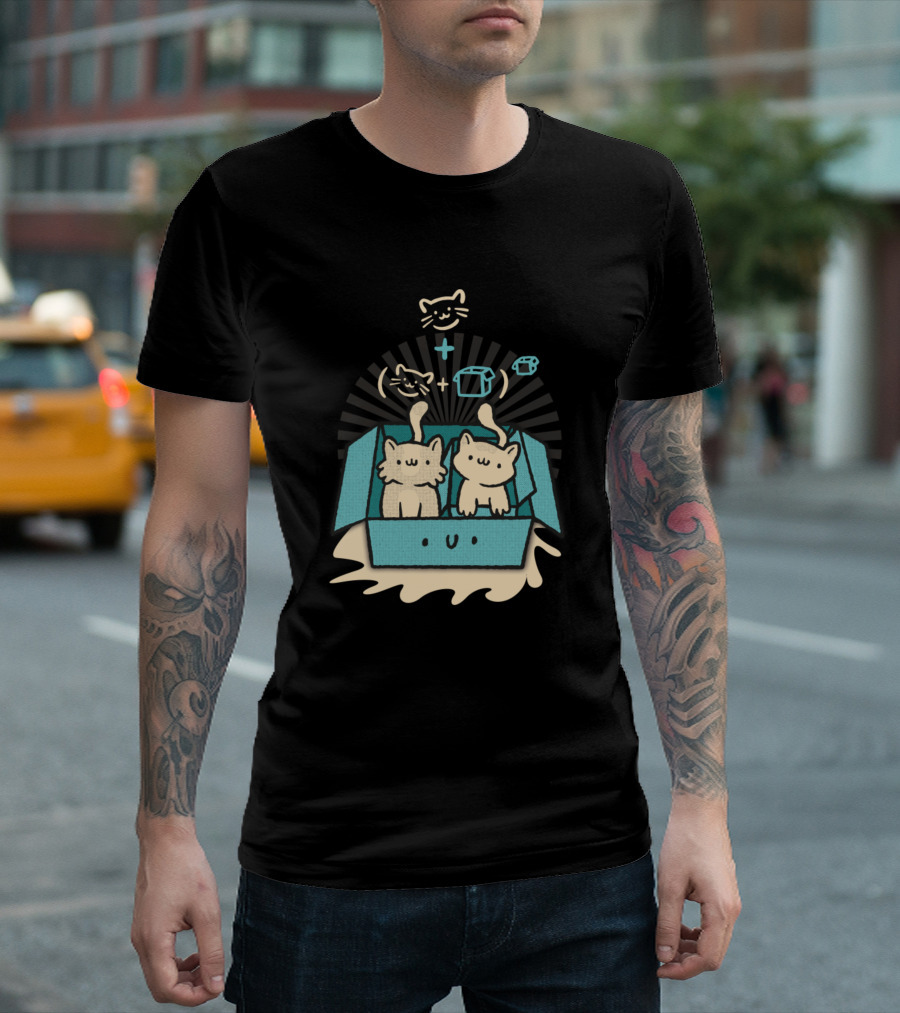 Cats Plus Box Equals Happiness T-Shirt