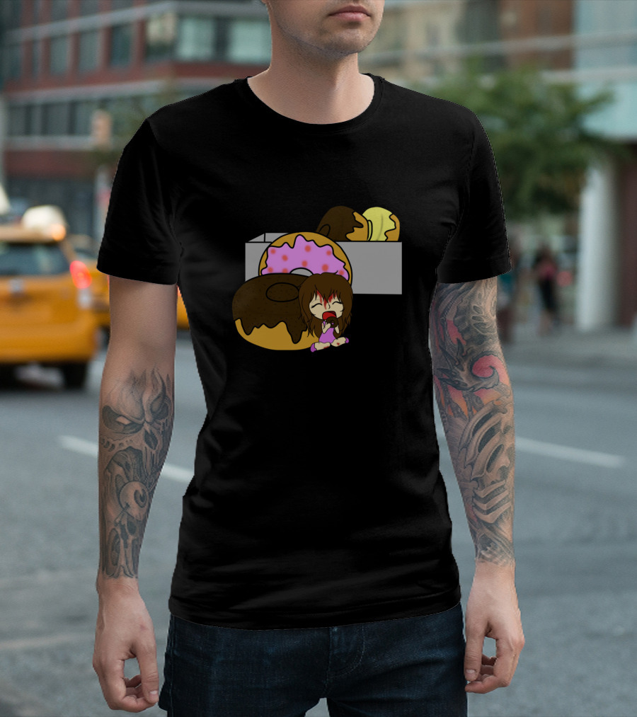 Creepypasta Chibi Sally Eating Donuts T-Shirt
