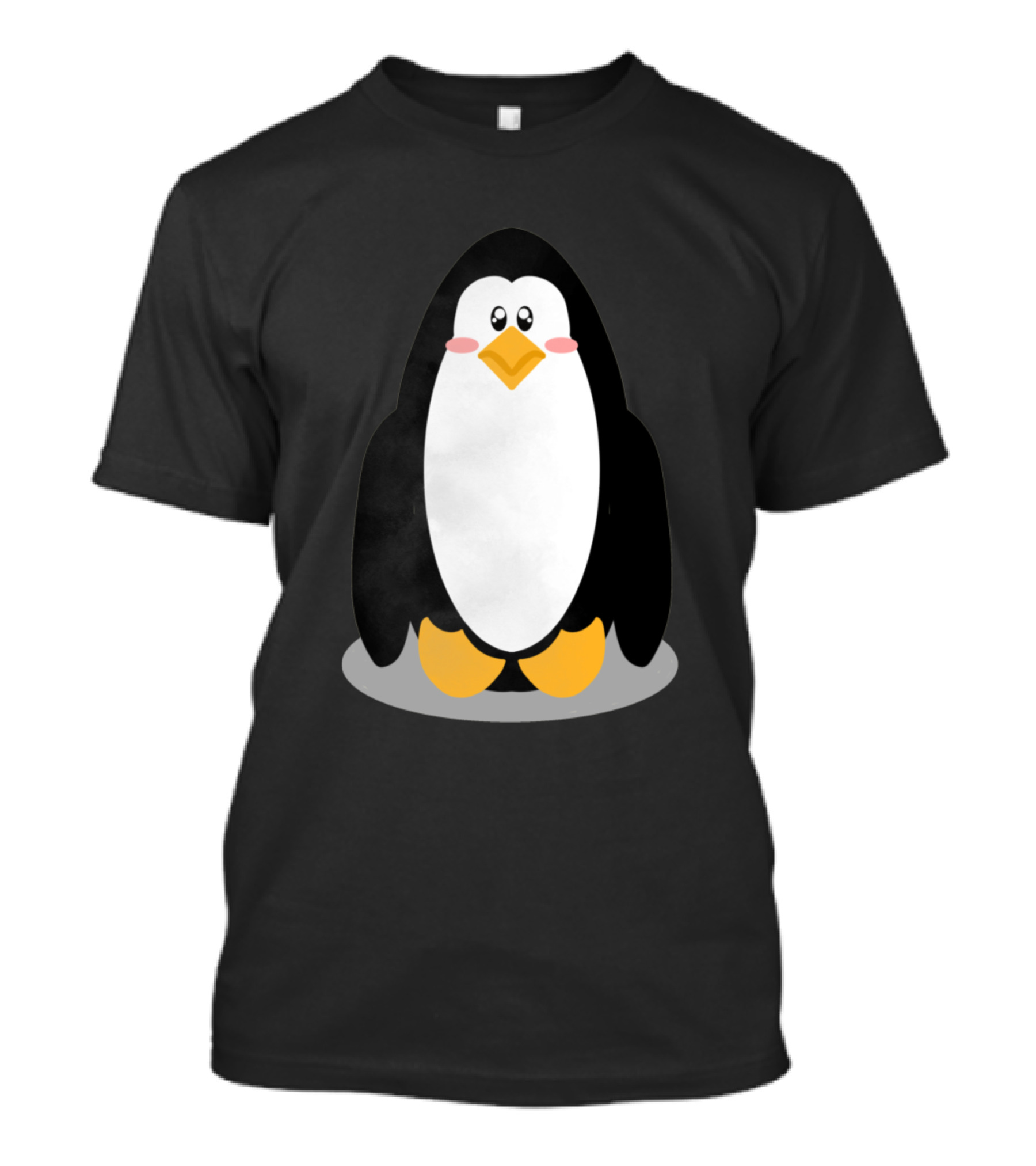 Cute Penguin With Yellow Feet And Blush Cheeks T-Shirt