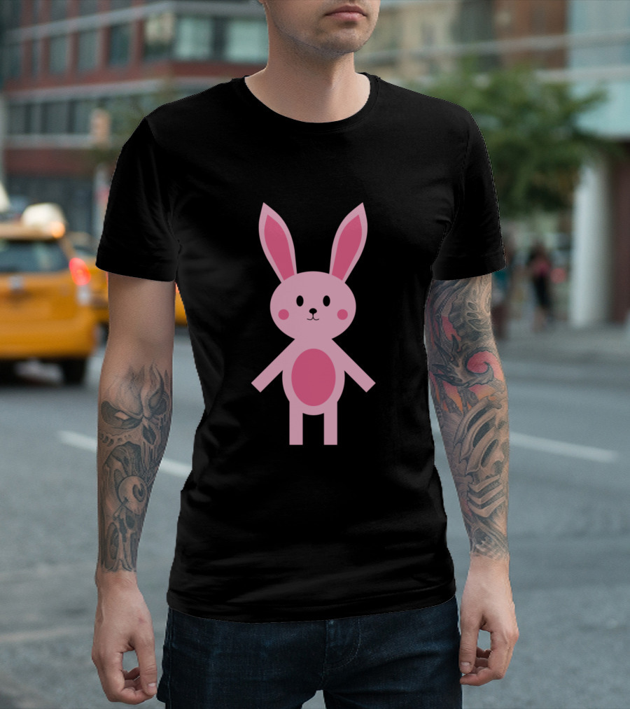 Cute Pink Stuffed Rabbit T-Shirt
